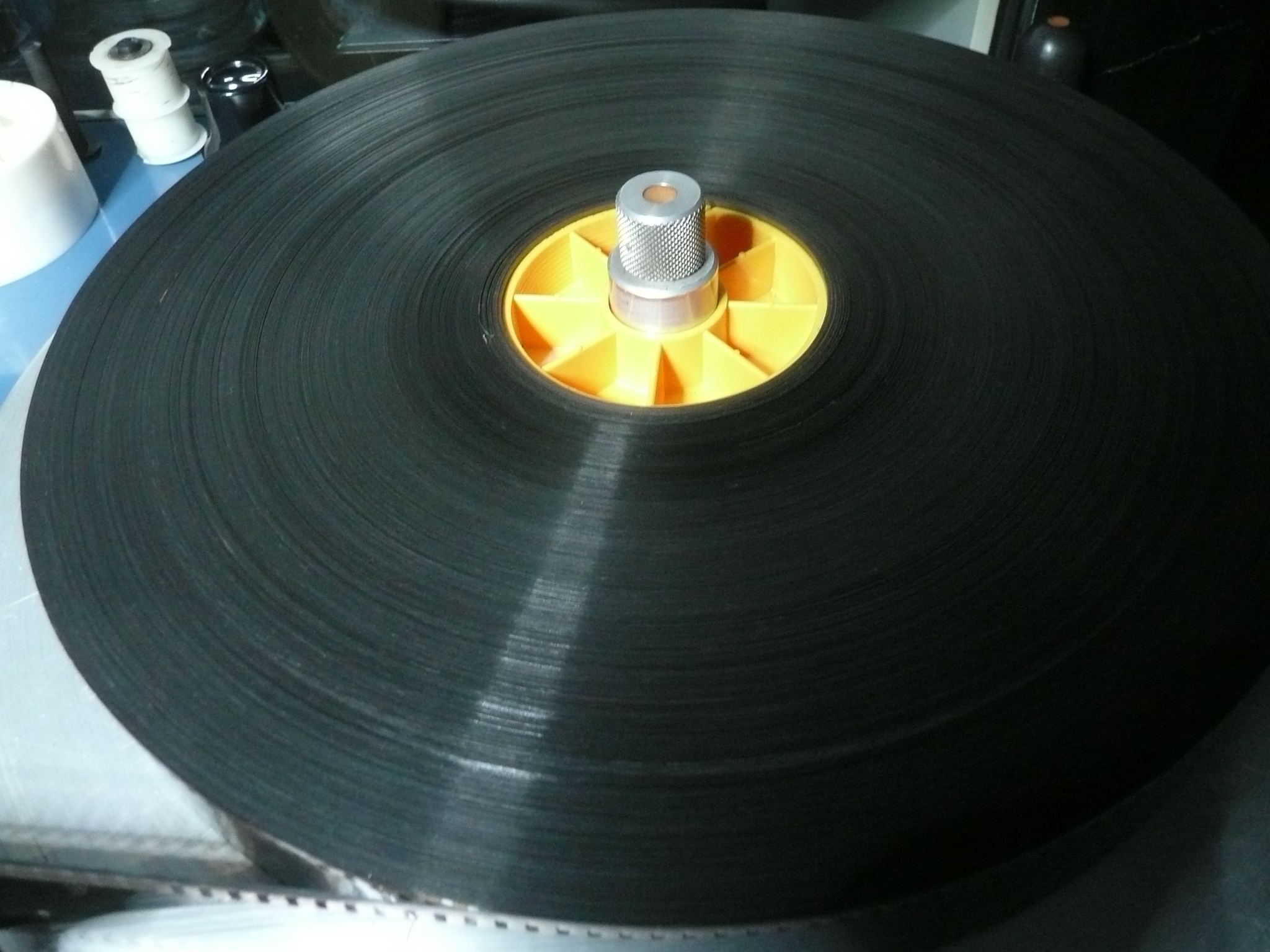 Restored reel prepared to scan