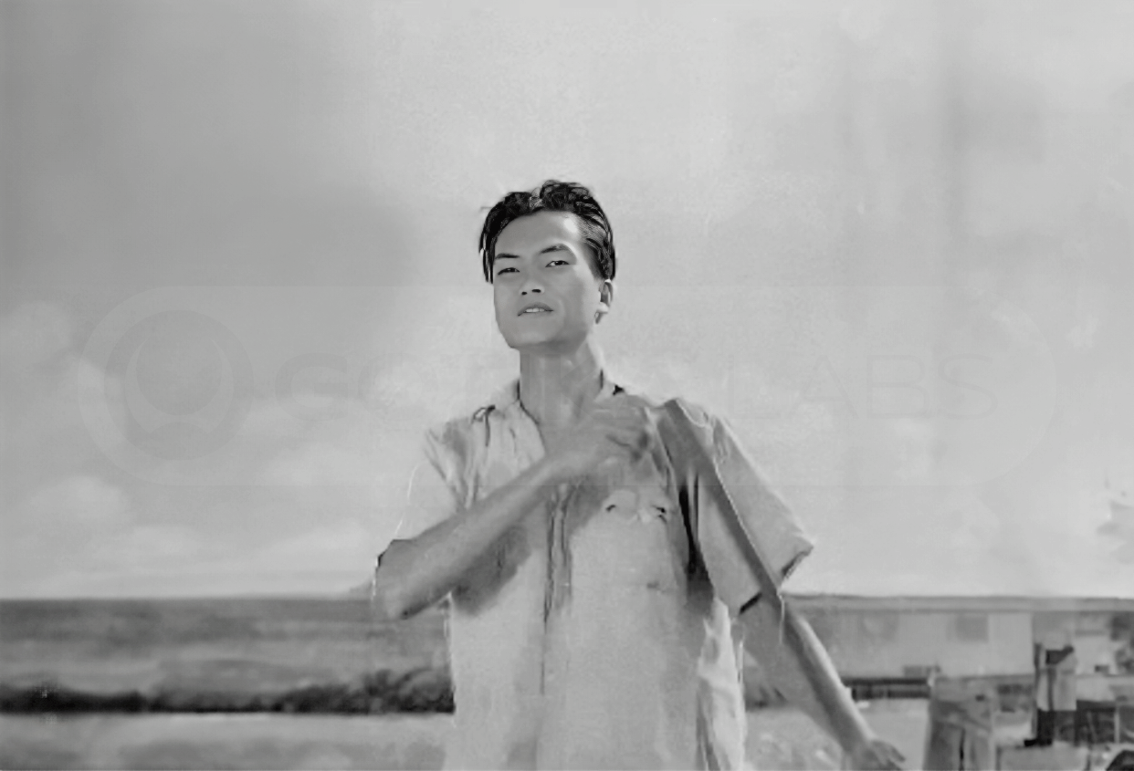 Frame regenerated with AI from the Malaysian film archive