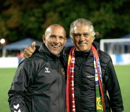 Proud moment to see Brian Jones former SGA Director as the Pro Goalkeeper Coach of USL Charleston during our Hartford Athletic home match celebrating Hartford Portuguese Heritage Day