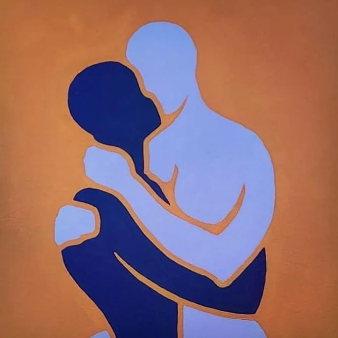 #tbt This strange painting I did with a client, a large departure from everything else.  Now - I'm still on this scary risky journey of being an artist, and a fresh layer peeled off my eyes for a fresher vision, thanks to this piece.

Its brave to ta