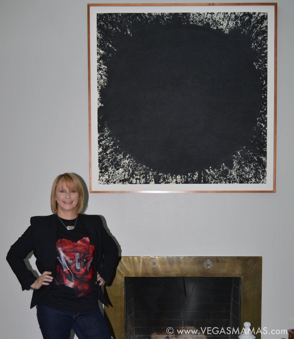 Michele fireside with Richard Serra
