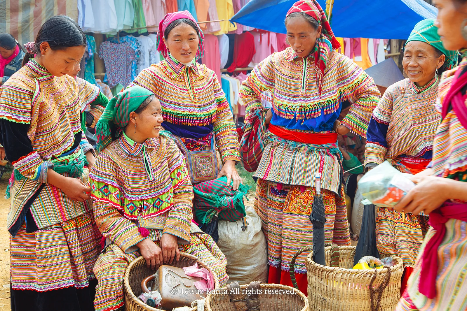 Market for Flower Hmong people