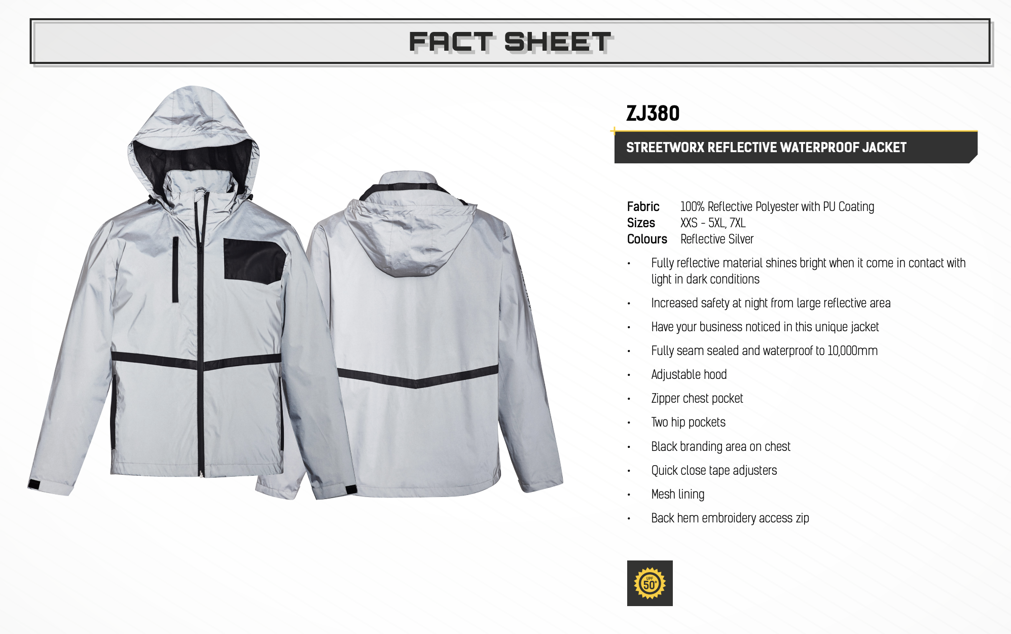 Reflective Jacket - Syzmik ZJ380 | SunSafe Australia Reflective Jacket - Syzmik ZJ380 | SunSafe Australia