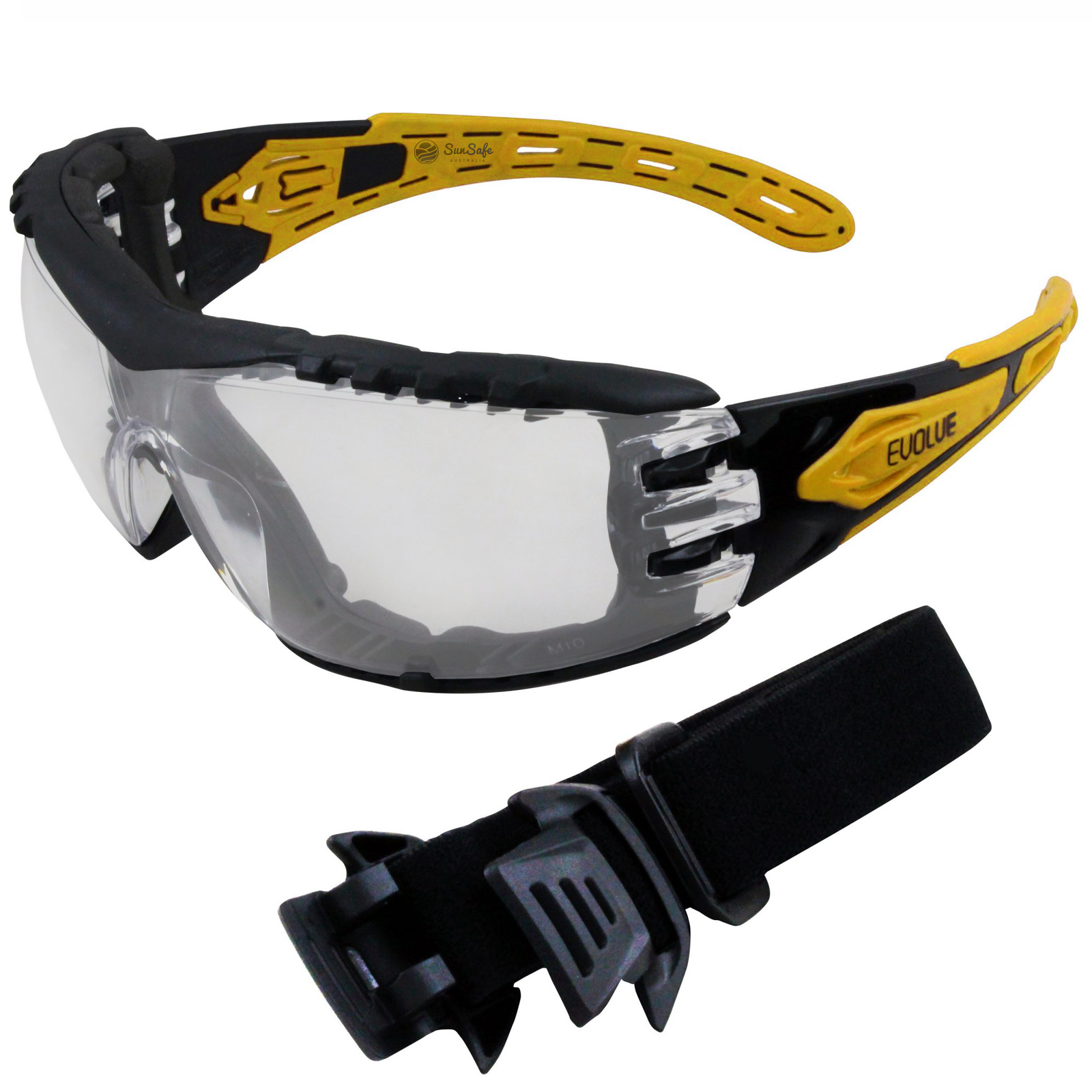 Evolve Foam Backed Safety Glasses Maxisafe SunSafe Australia