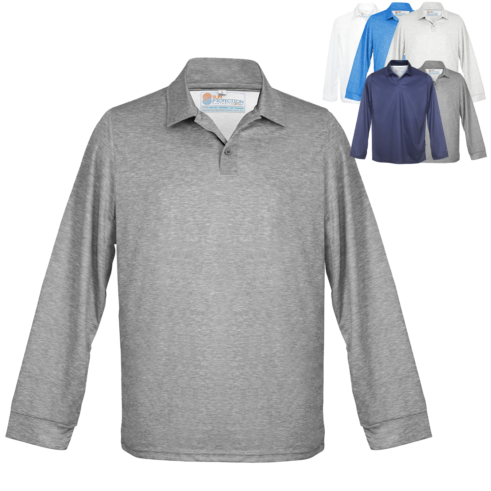 Men's_UPF_50+_Sun_Protection_Australia_Classic_Polo_With Collar_SunSafe_Australia