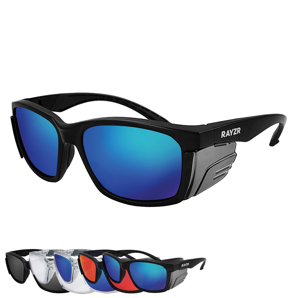 Rayzr Polarised Medium Impact Safety Sun Glasses with Integrated Side Shields