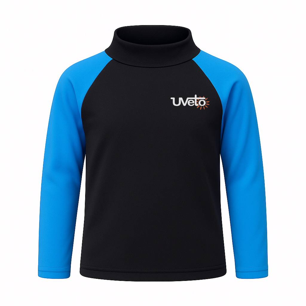 Kids Rashie Royal Blue on Black Australian Made