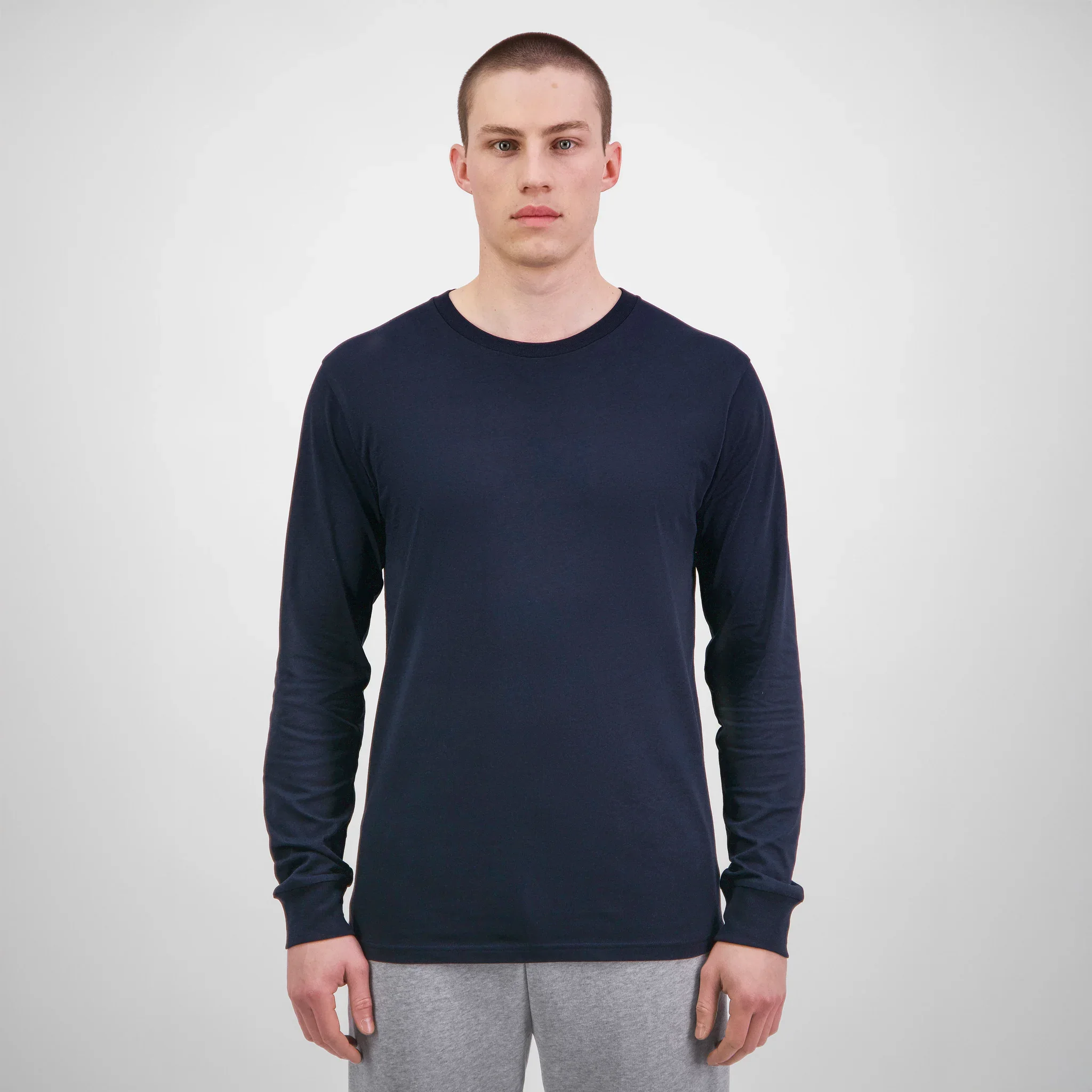 Goodmates Black Men’s Basis Long Sleeve Tee X1002M – UPF 50+ cotton long sleeve shirt for men