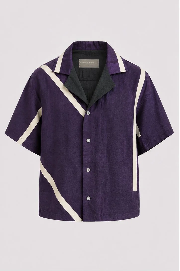 Purple graphic kimono Shirt