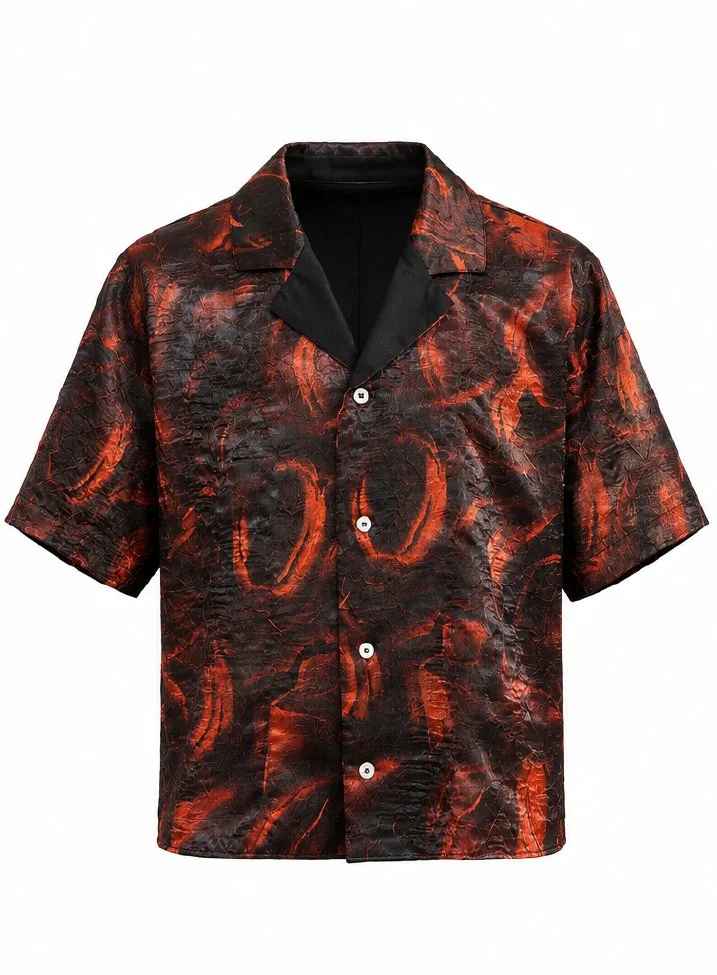 Cropped Flames Shirt