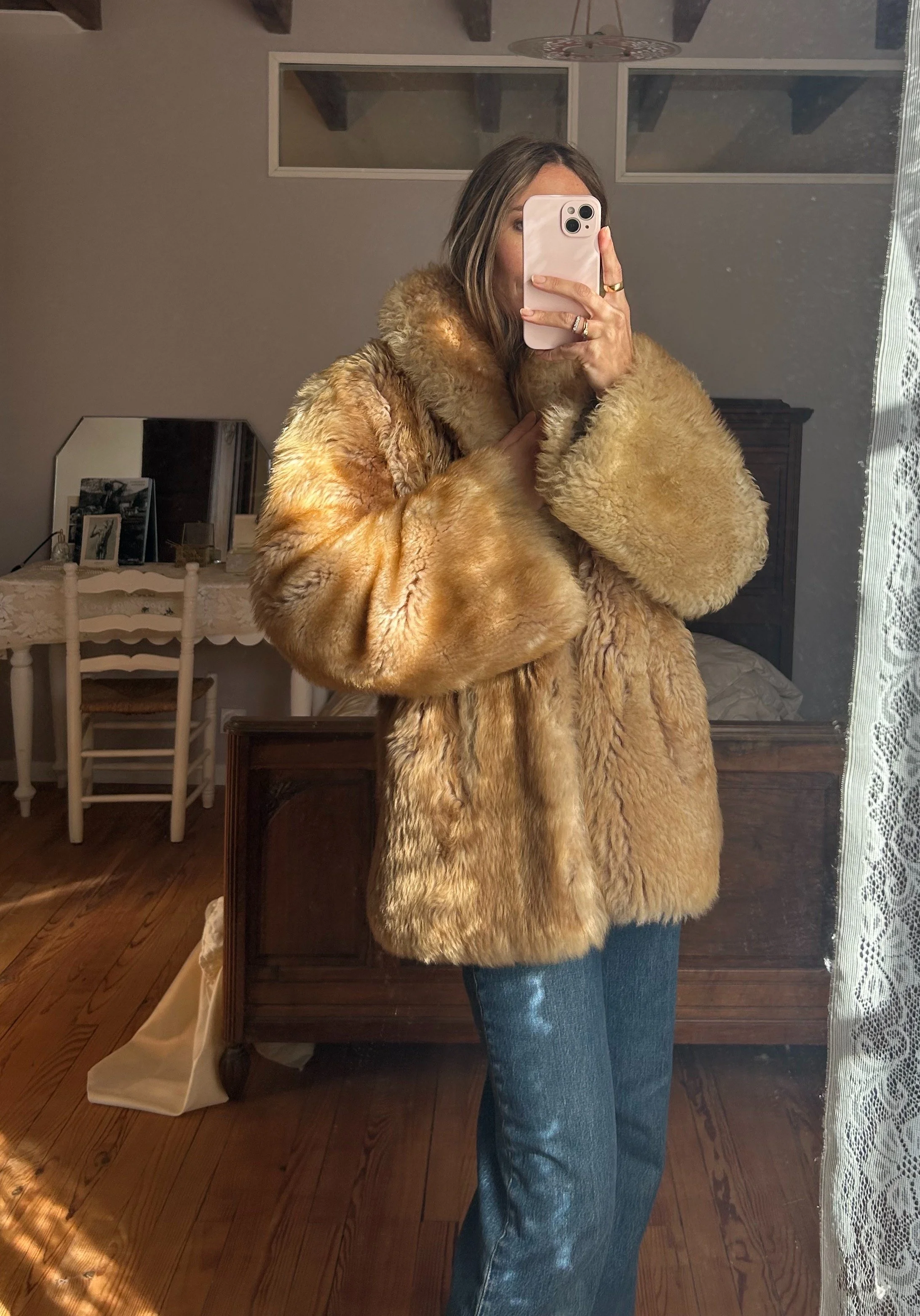 JOAN VINTAGE SHEARLING COAT