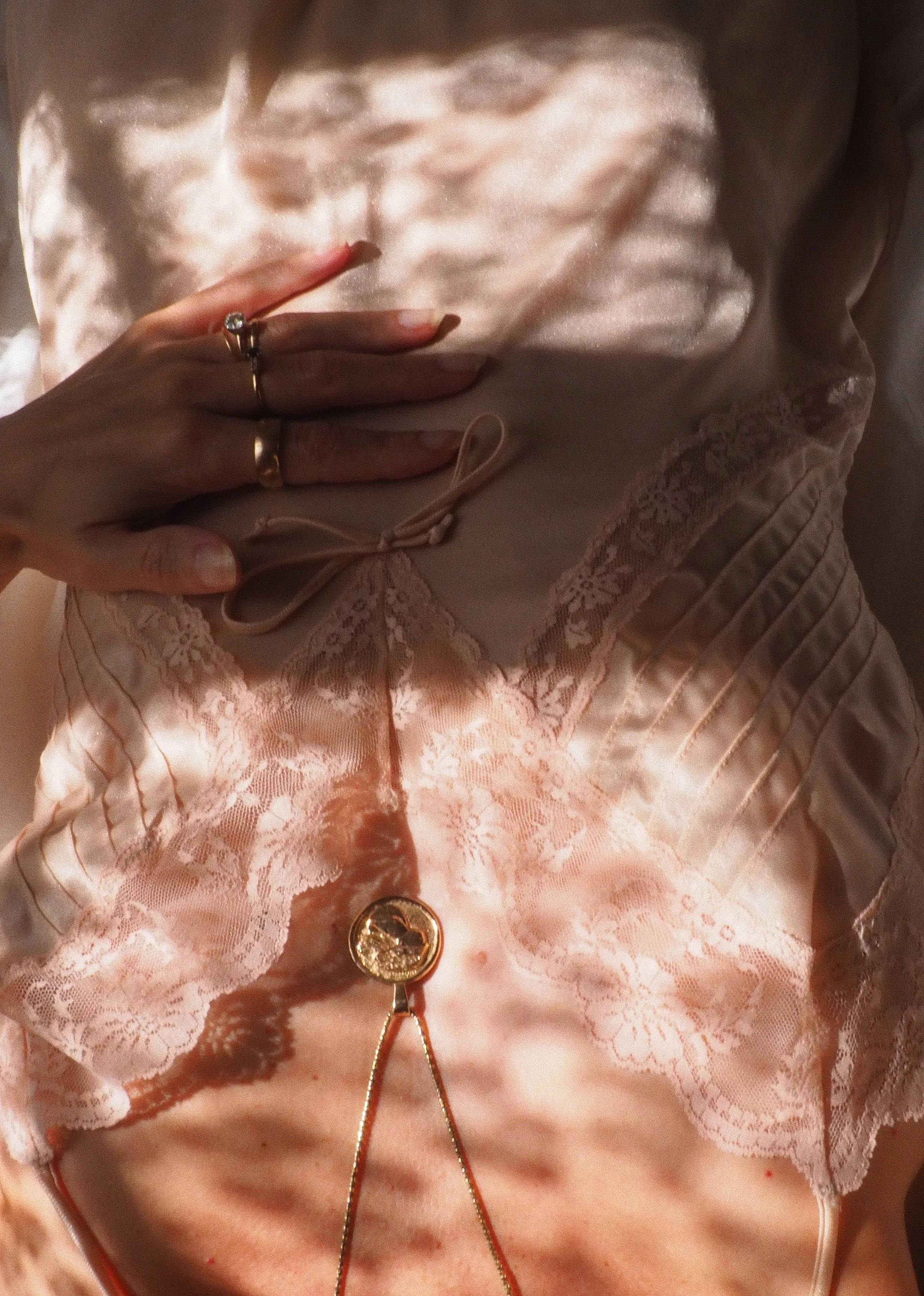 BLUSH VINTAGE SLIP DRESS
