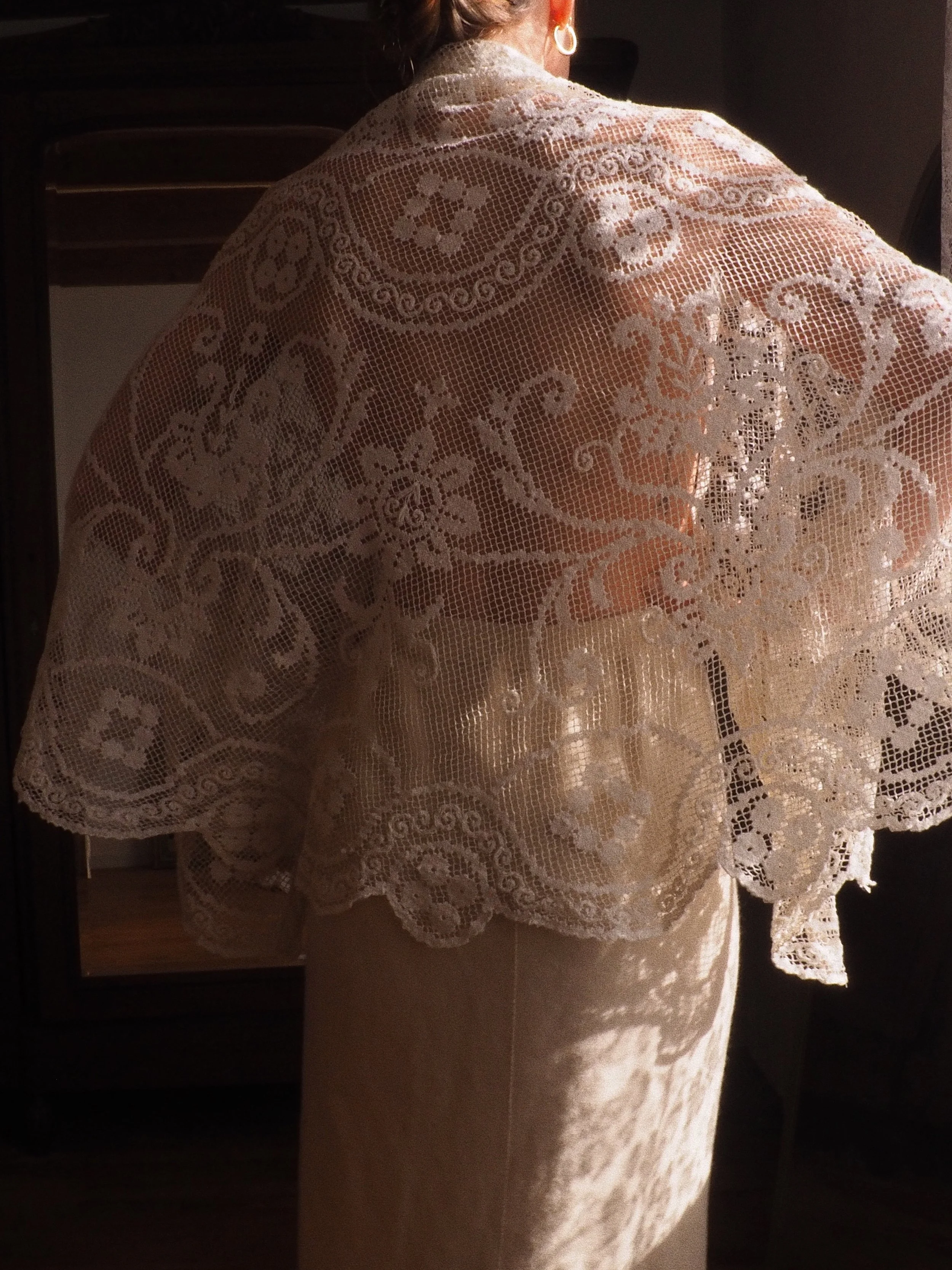 FOR LOVE OF THE MOON X CAMILLE SHAWL IN MAGNOLIA