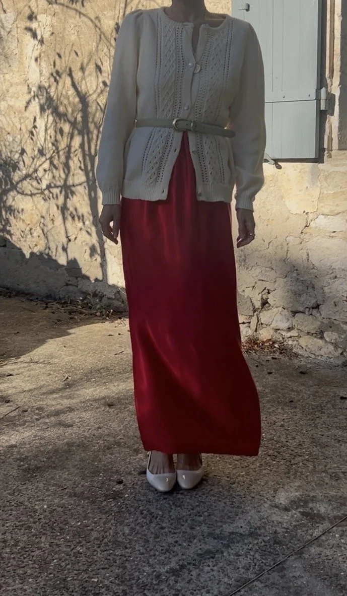 FOR LOVE OF THE MOON X CHLOE SKIRT IN WINTER CHERRY