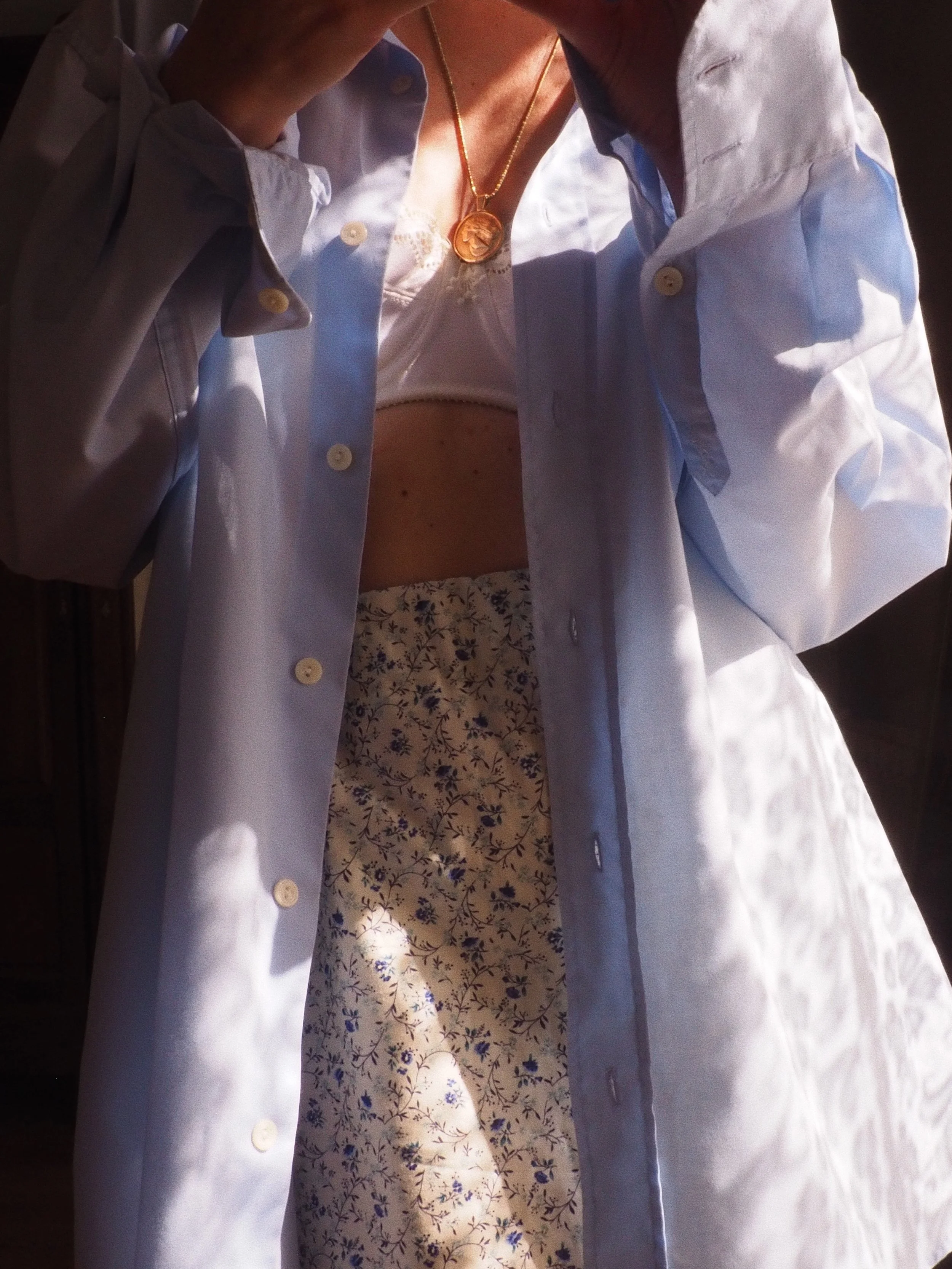 FOR LOVE OF THE MOON X CHLOE SKIRT IN BLUEBERRY