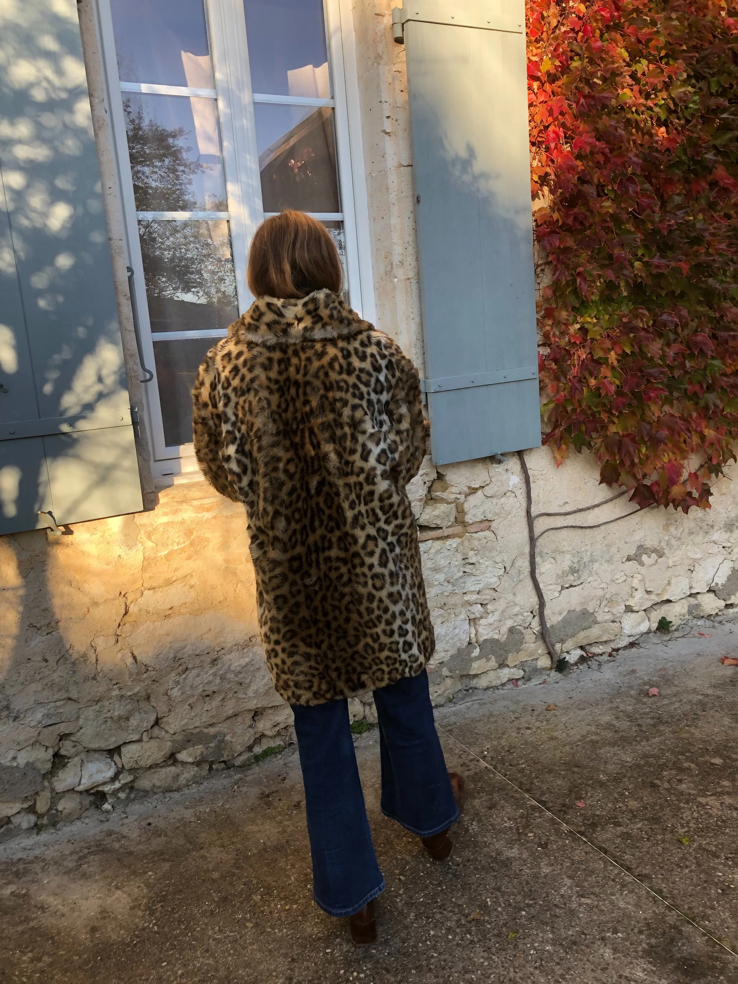 BRIGETTE VINTAGE LEOPARD PRINT COAT