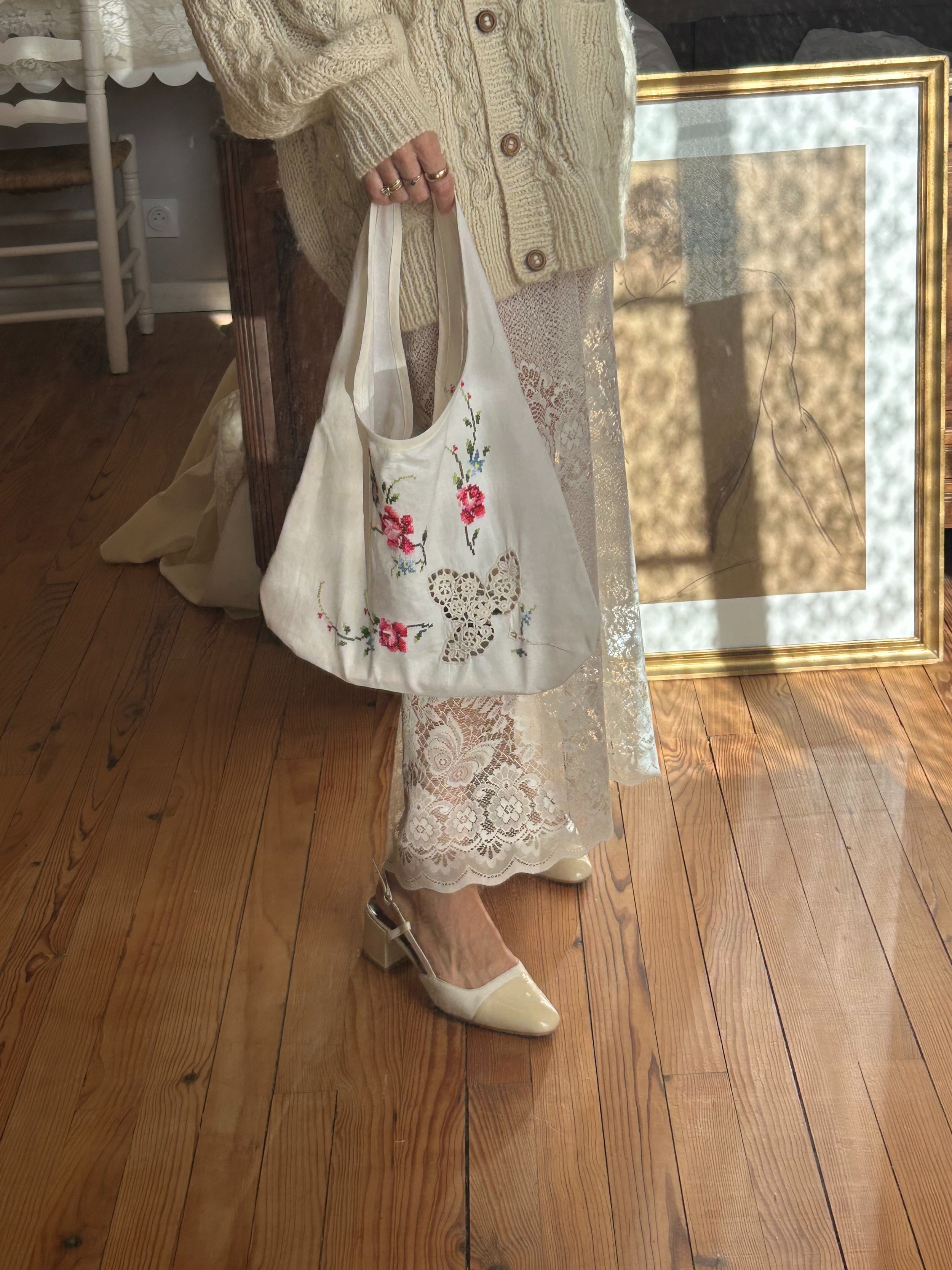 FOR LOVE OF THE MOON X PETITE FLORA BAG IN ROSE
