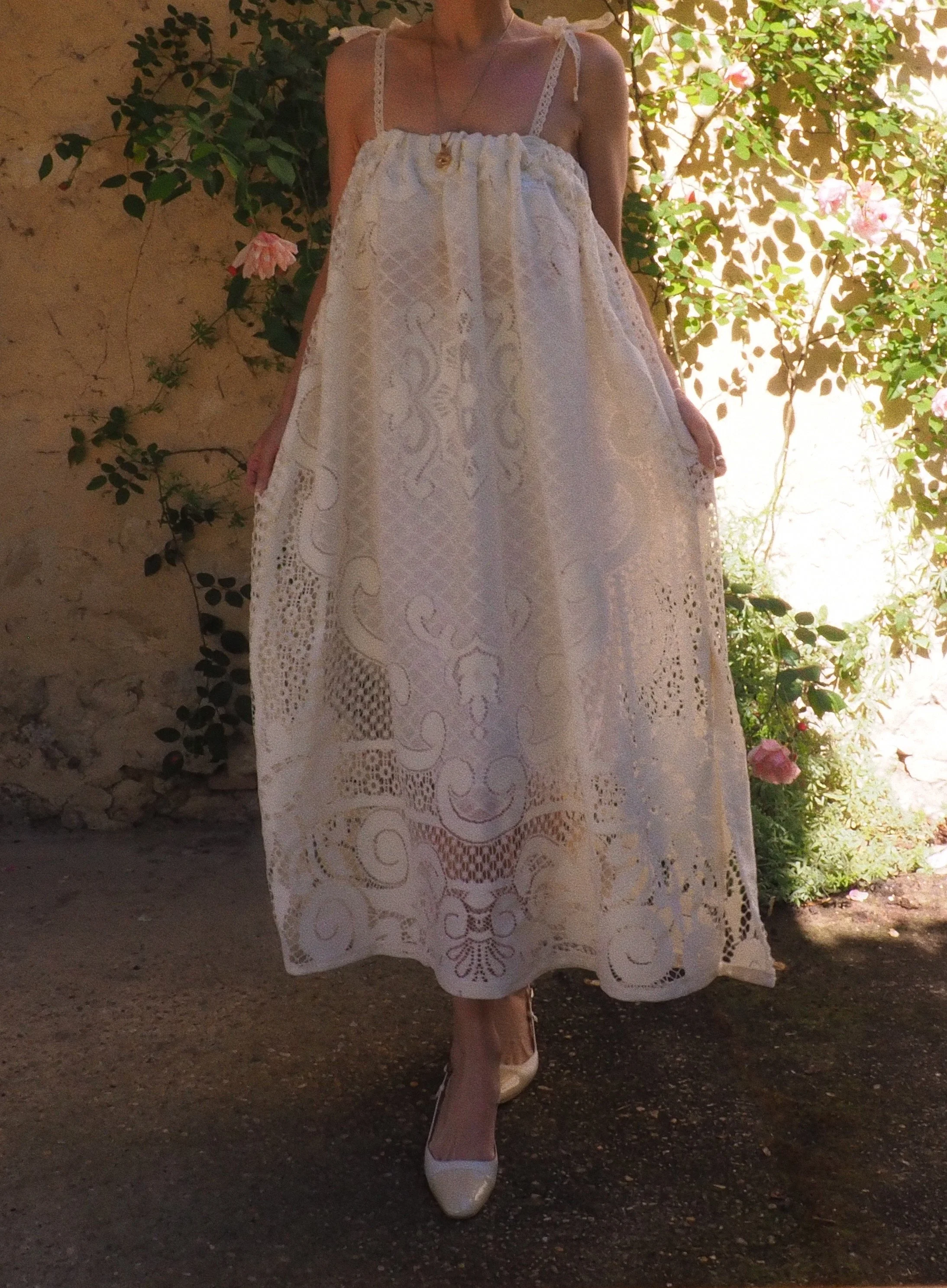 FOR LOVE OF THE MOON X CLARA DRESS IN VANILLA LACE