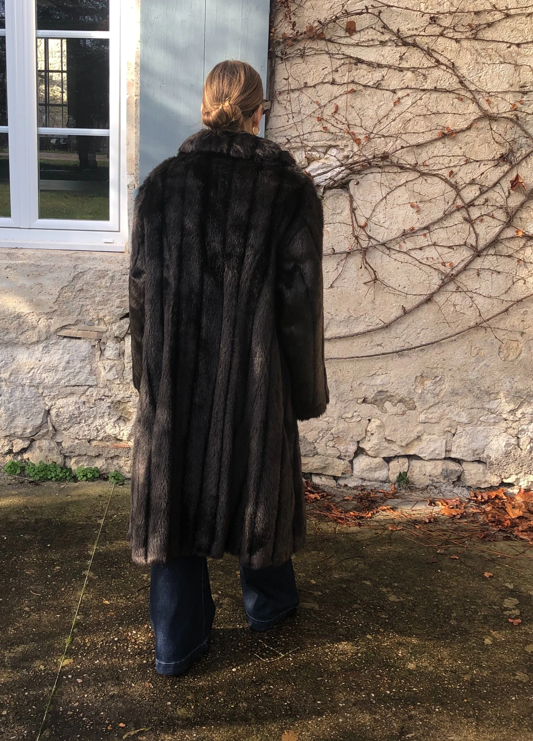 AMIEN VINTAGE FAUX FUR COAT