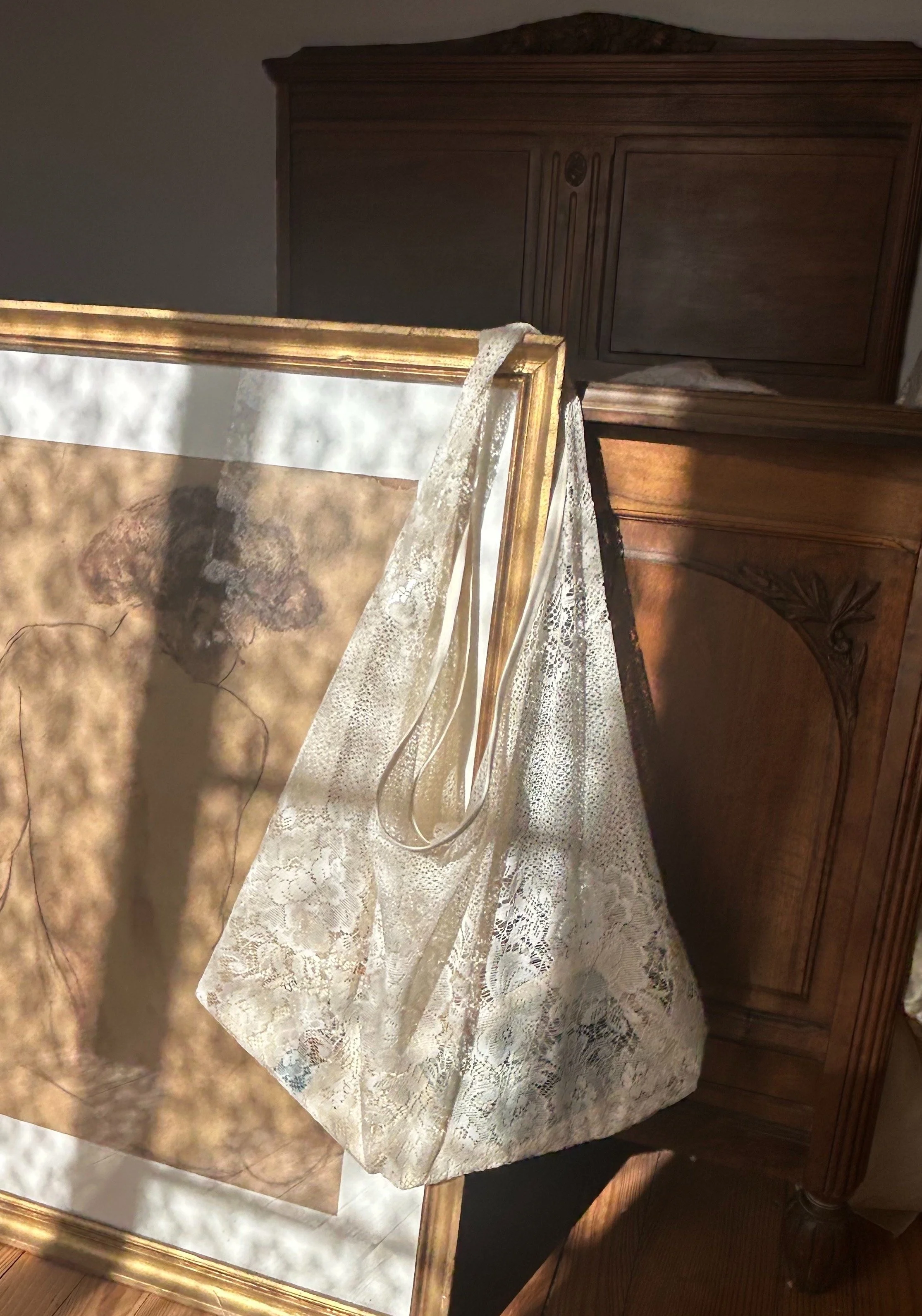 FOR LOVE OF THE MOON X FLORA BAG IN VANILLA LACE