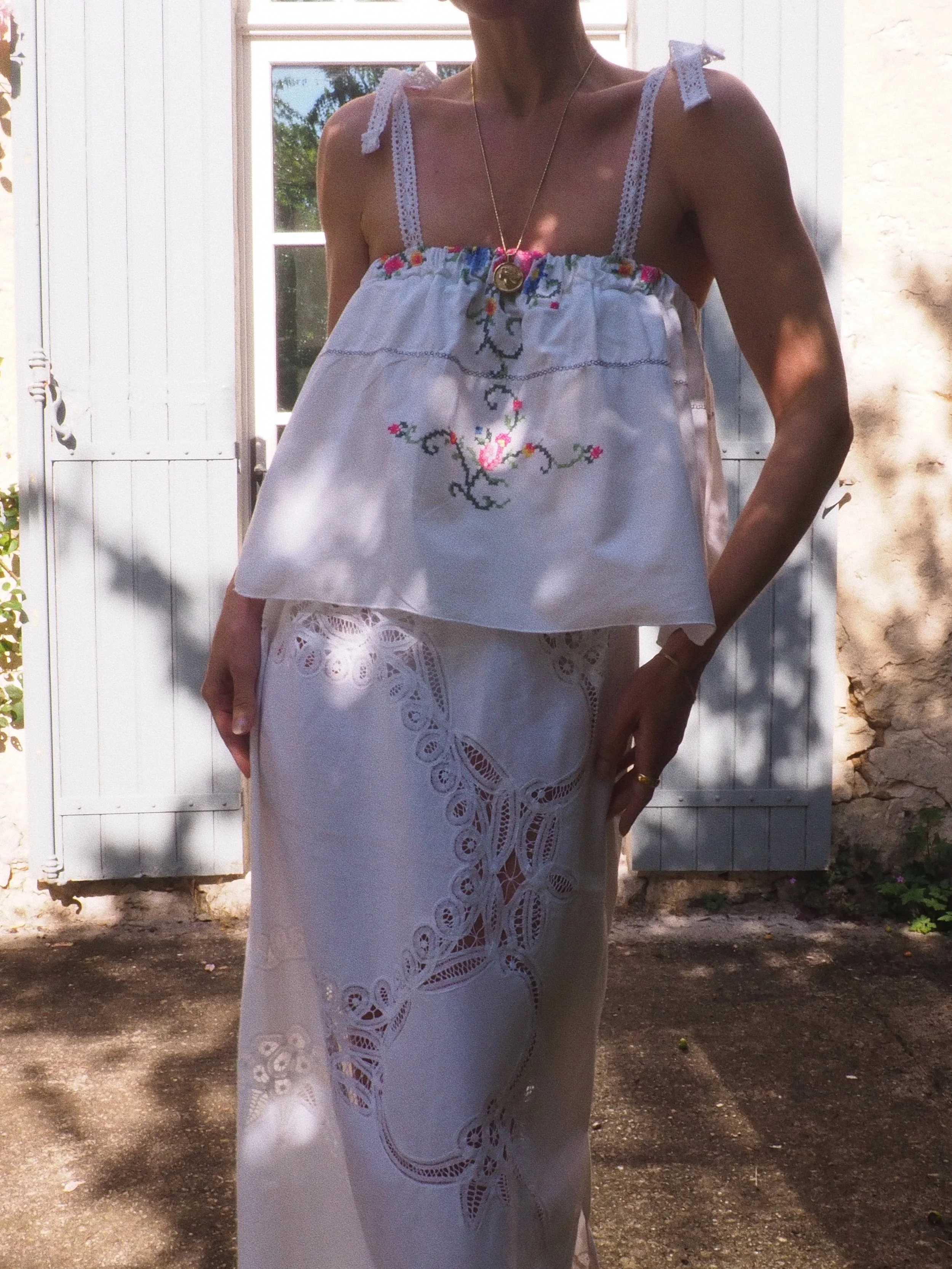 FOR LOVE OF THE MOON X CLARA TOP IN SUMMER ROSE
