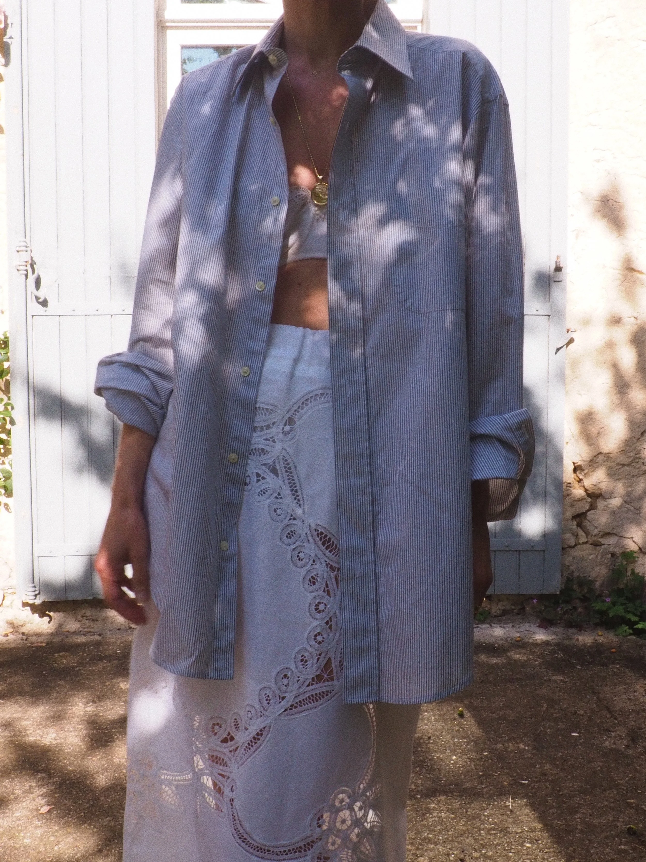 LYON STRIPED BUTTON UP SHIRT