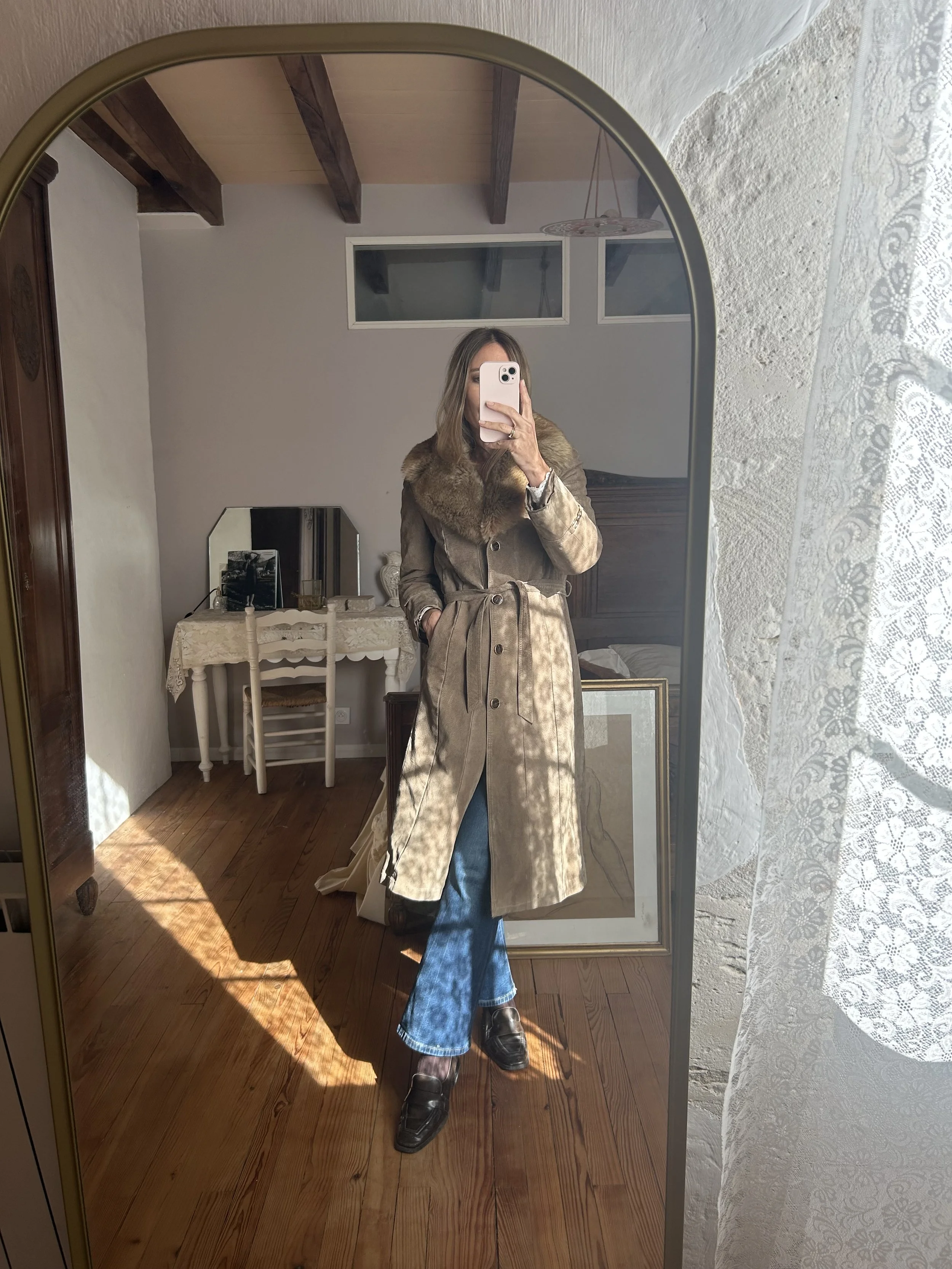 SUZANNE VINTAGE SUEDE COAT