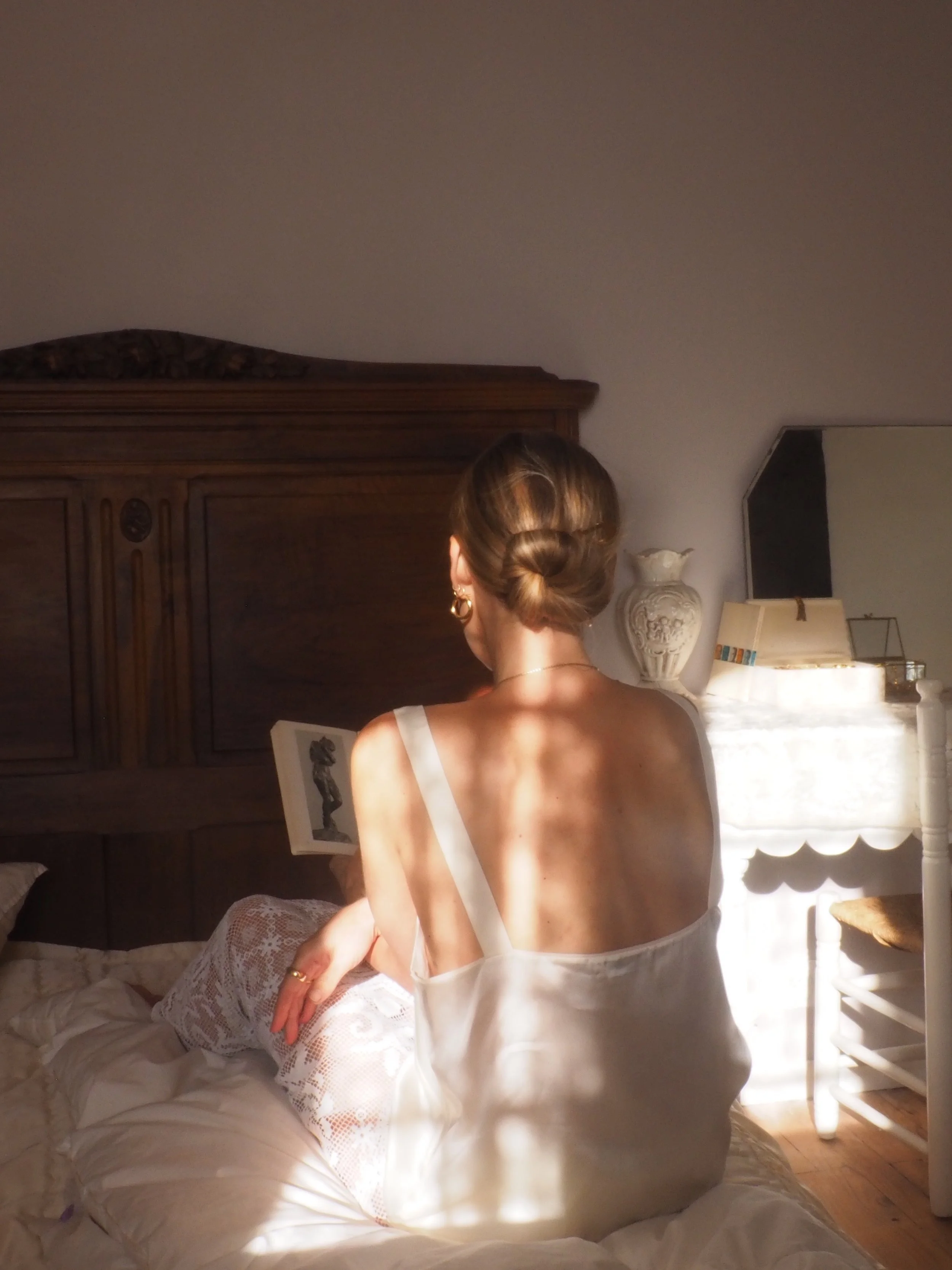 IVORY SILK CAMISOLE