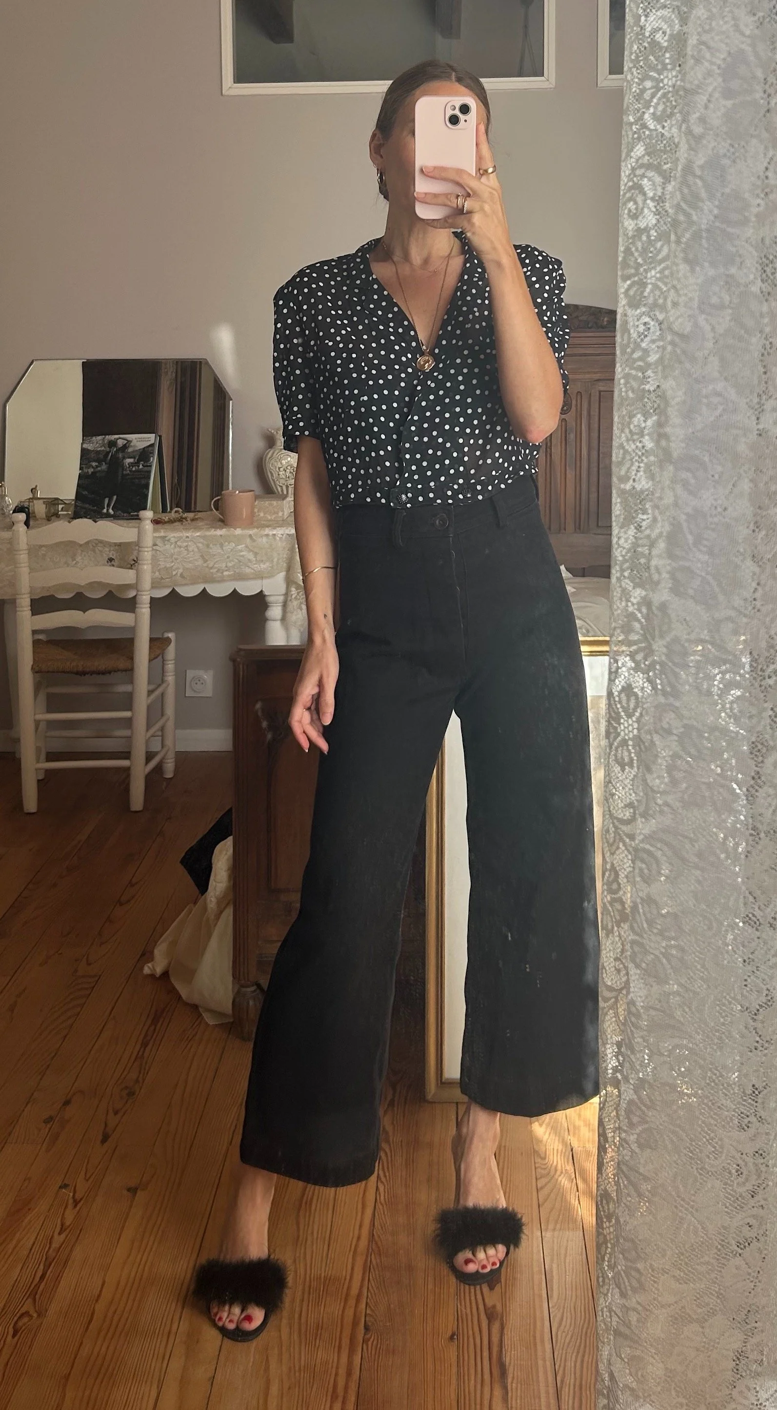 DAISY VINTAGE POLKADOT TOP