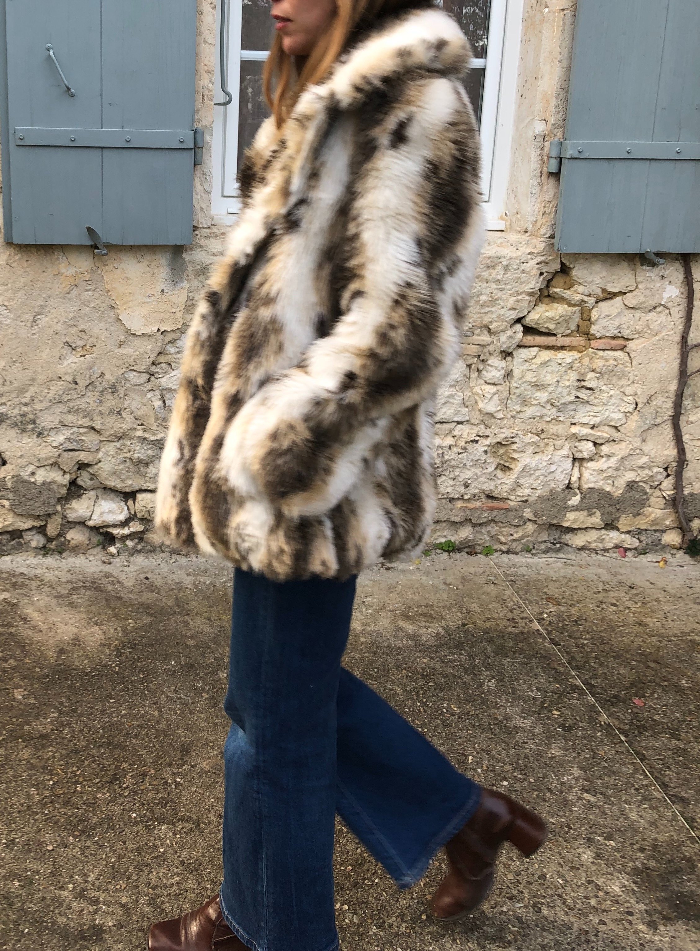 JANE VINTAGE FAUX FUR COAT