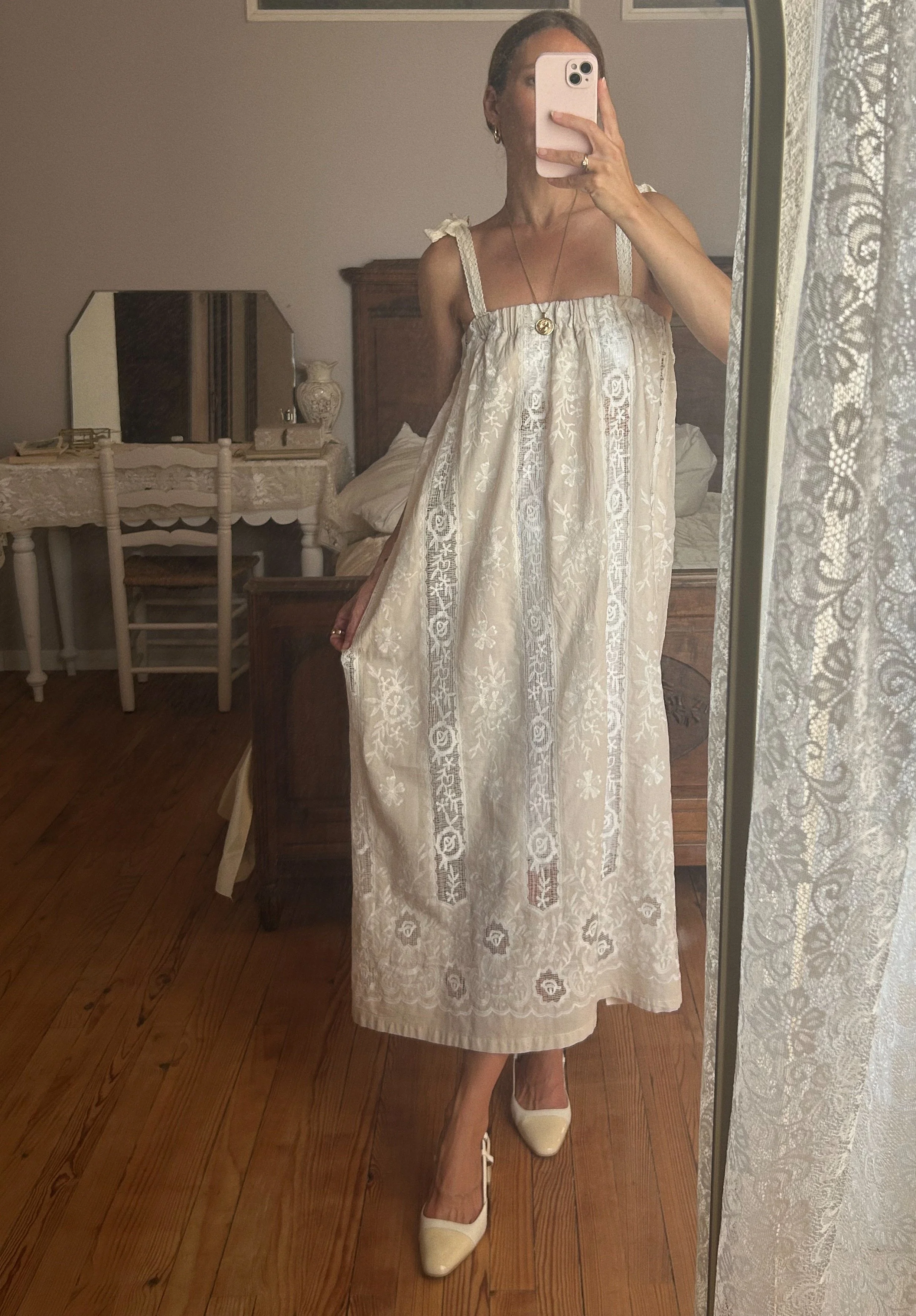 FOR LOVE OF THE MOON X CLARA DRESS IN ALMOND