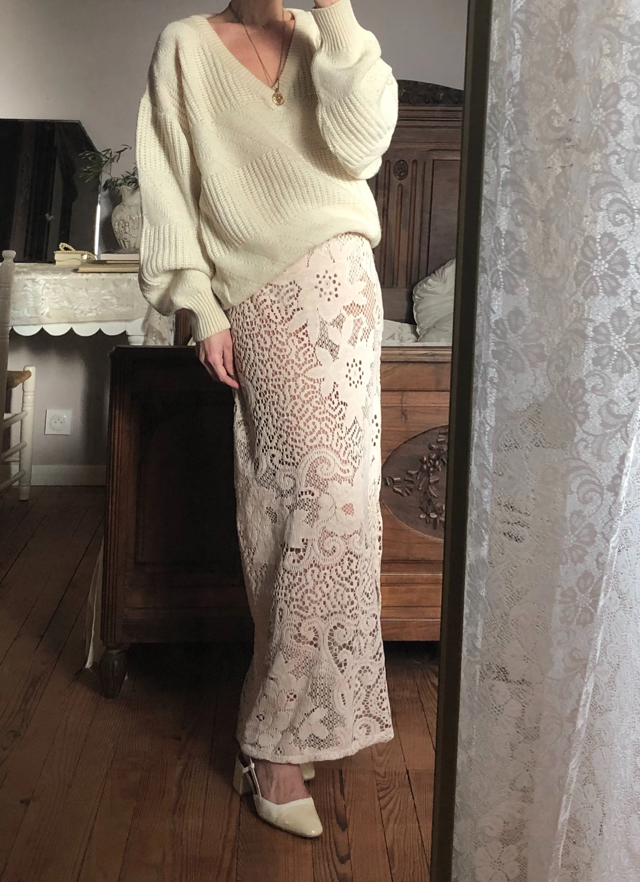 FOR LOVE OF THE MOON X CHLOE SKIRT IN ALMOND