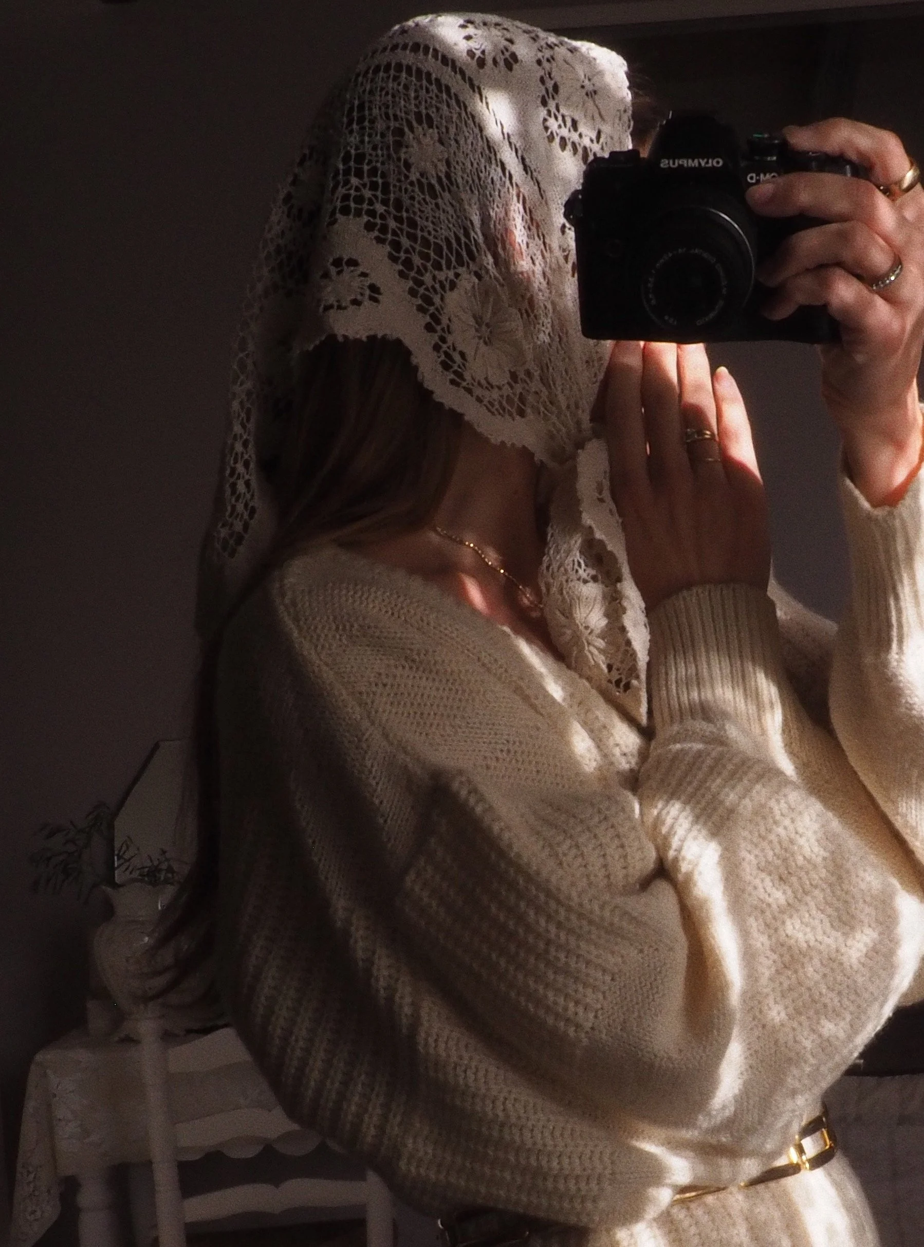 FOR LOVE OF THE MOON X CAMILLE SCARF IN ALMOND