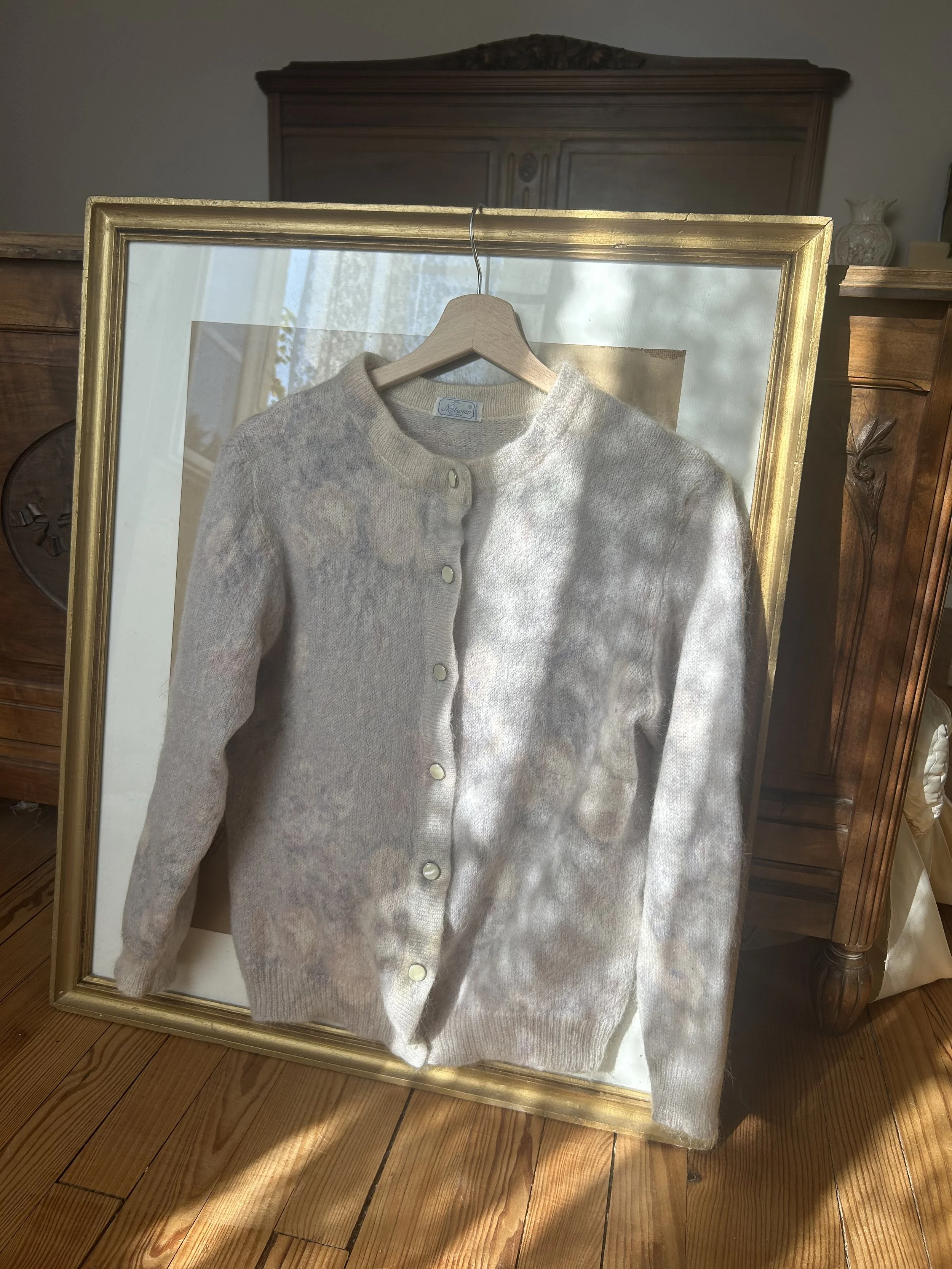 MONET LILAC VINTAGE CARDIGAN
