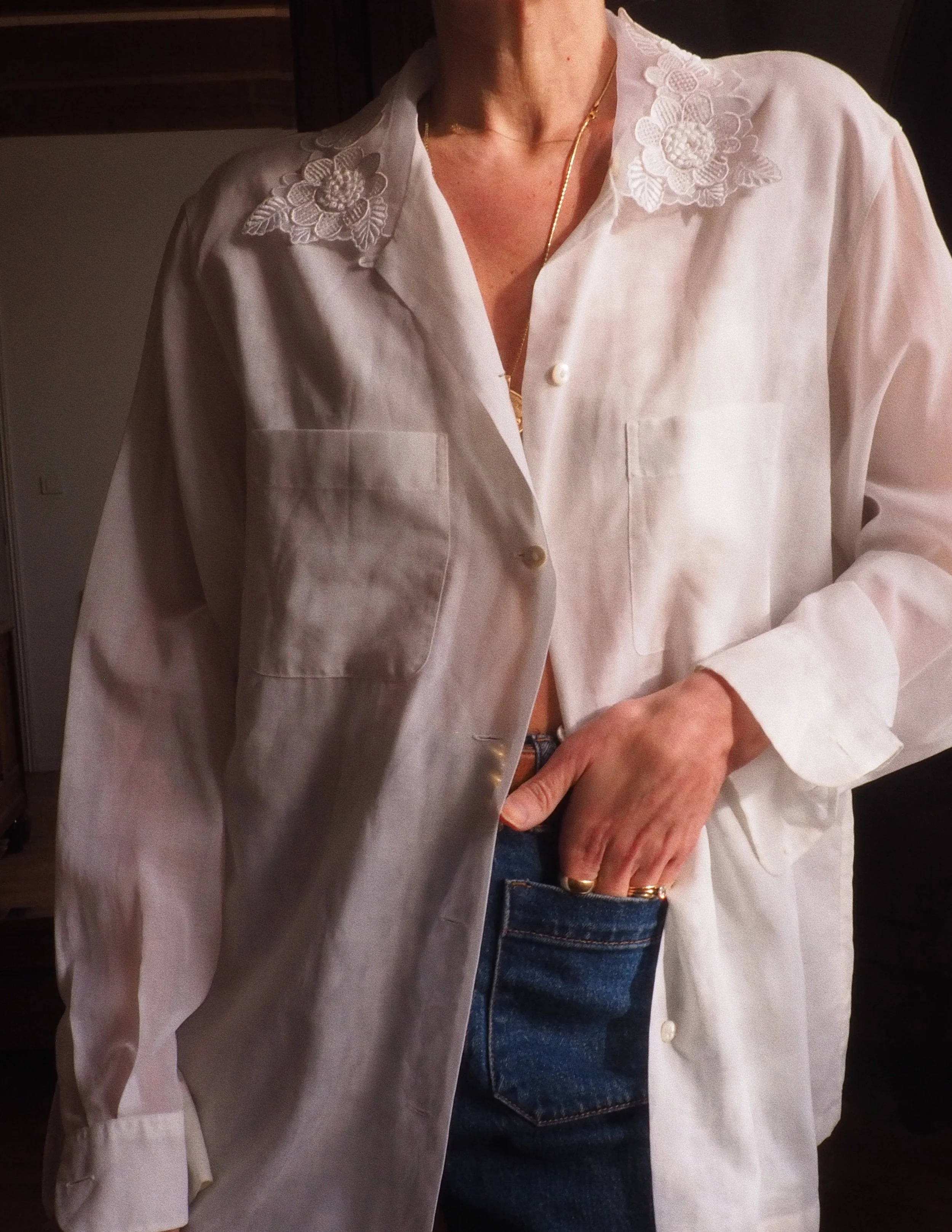 LILY WHITE COTTON BLOUSE