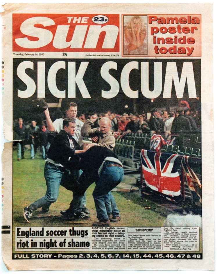 My first England match ended in a riot and nine out of ten UK front pages. It also raised ethical questions when the protagonists were sent to prison, lost jobs and saw families break up.