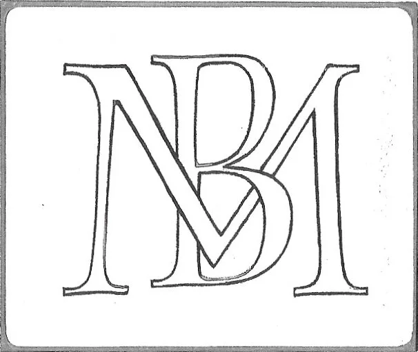 "BM" personal monogram