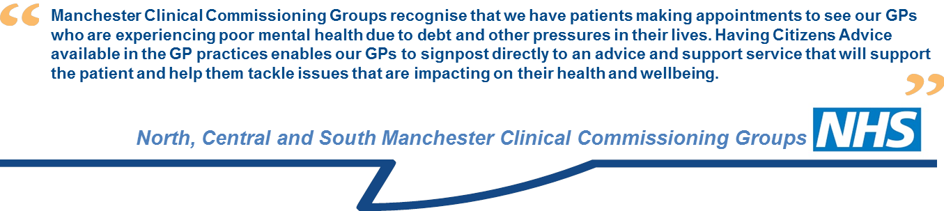 Quote from north, Central and south manchester clinical commissioning groups