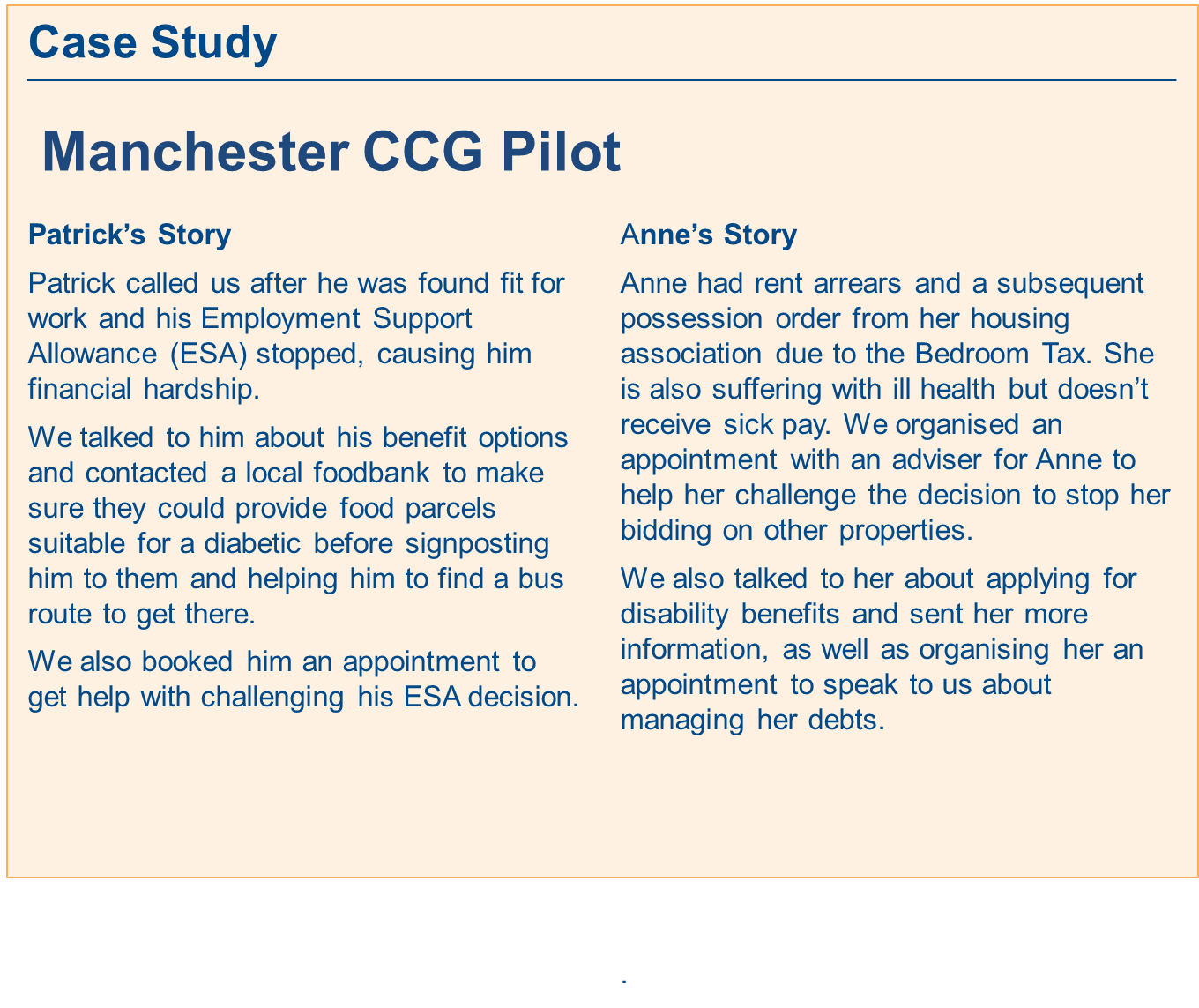 casestudy from the Manchester CCG pilot