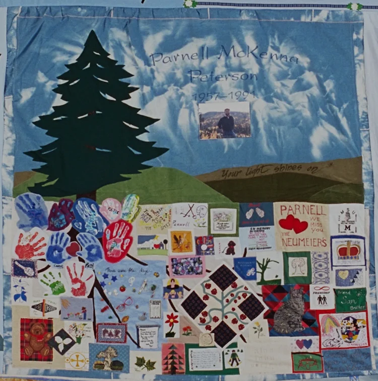 "This is part of our family history" - meaning in the AIDS Memorial Quilt