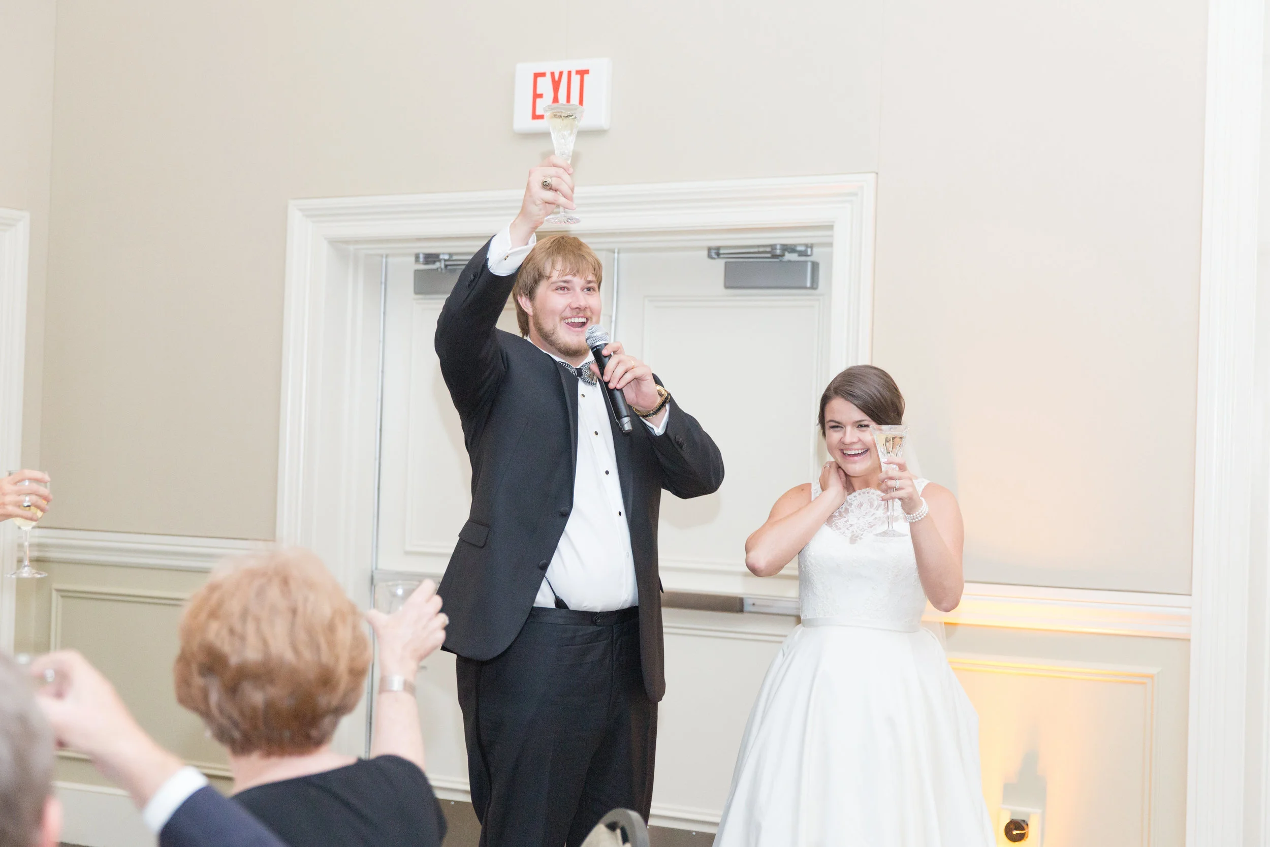 djs in greenville south carolina wedding ceremony reception Younts Conference Center Furman south carolina elegant premiere party entertainment premier ppe event group Christa Rene photography Mary Hearne Coordinator Simply Stems Buttercream Bakehou…