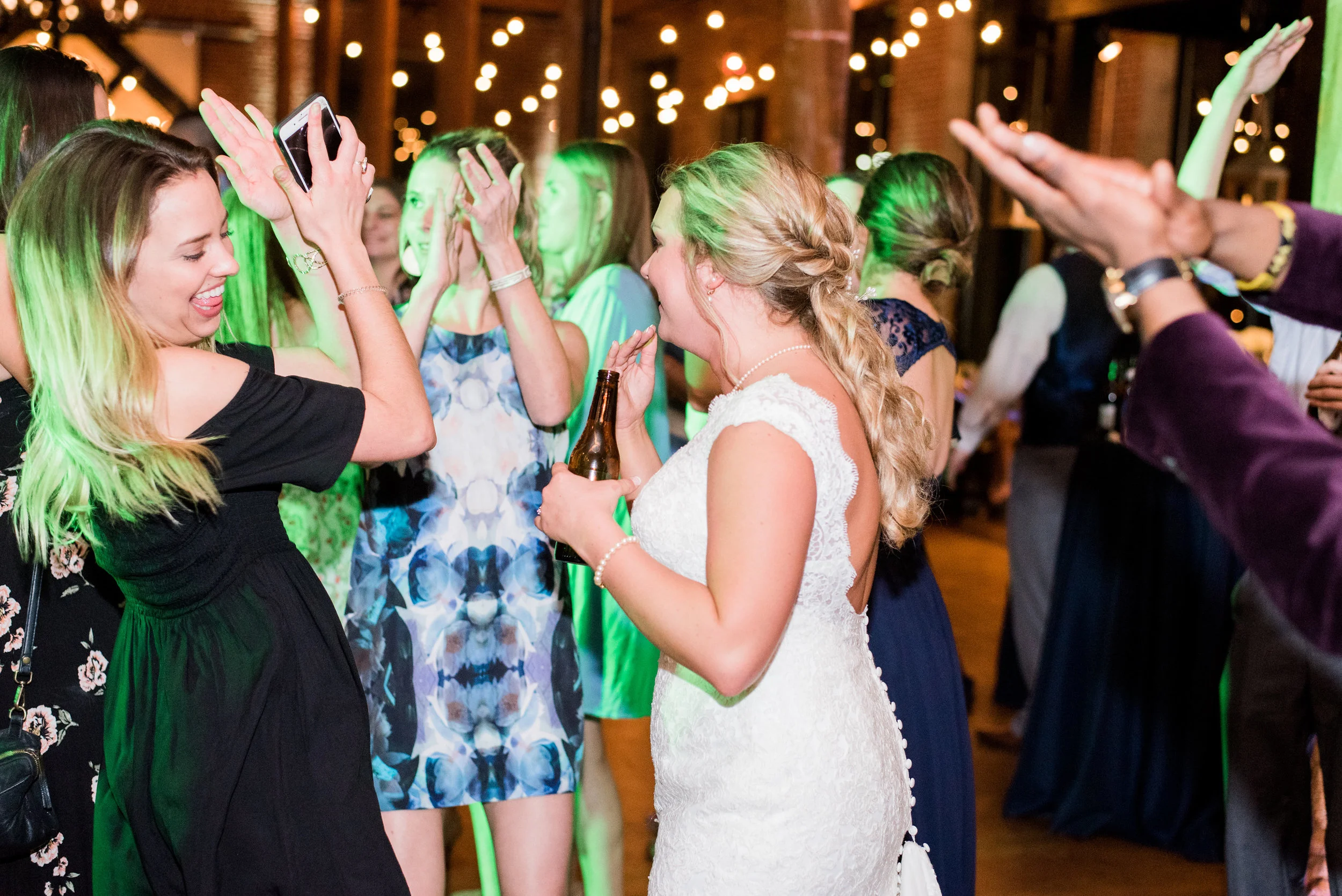 wedding ceremony reception photo booth photobooth uplighting the loom at cotton mill place simpsonville sc south carolina old rustic wedding southern weddings epic weddings premiere party entertainment rebecca hicks photography jessica and gavin mie…