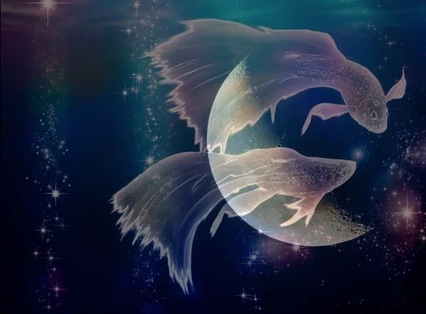 "The symbol for Pisces of the two fish swimming in opposite directions also reflects this energy, and signifies finding harmony and peace no matter what direction you are flowing in life"