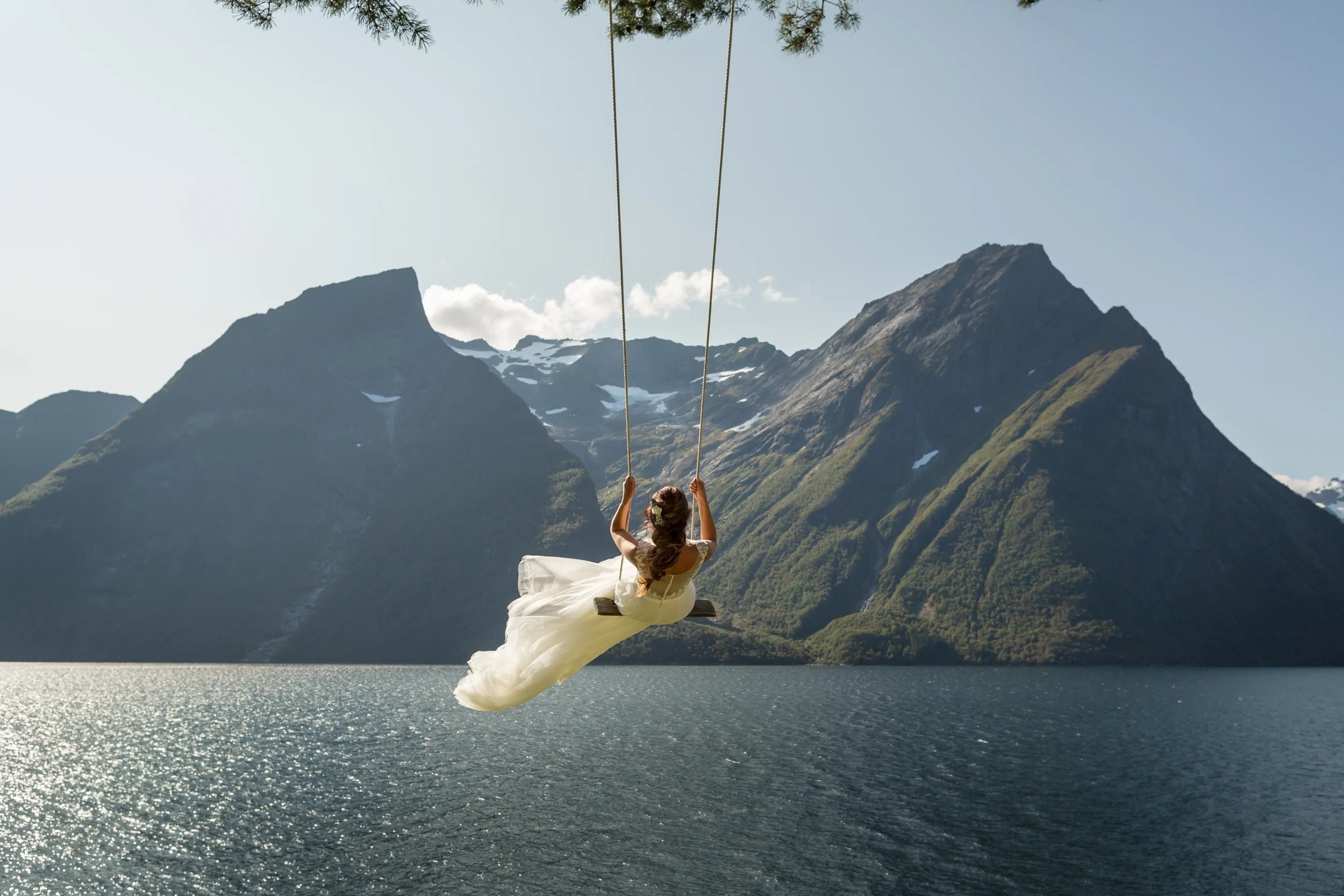 The famous swing at Trandal, Norway - Promise Mountain Photography