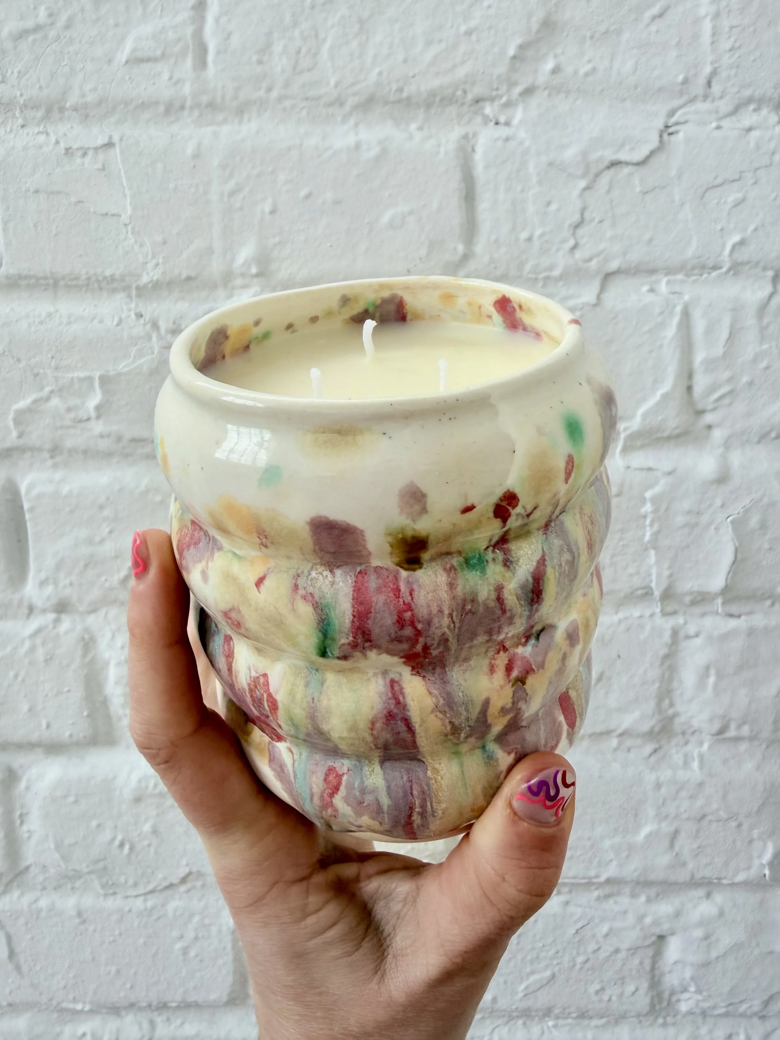 Rainbow Jimmies Bubble Candle