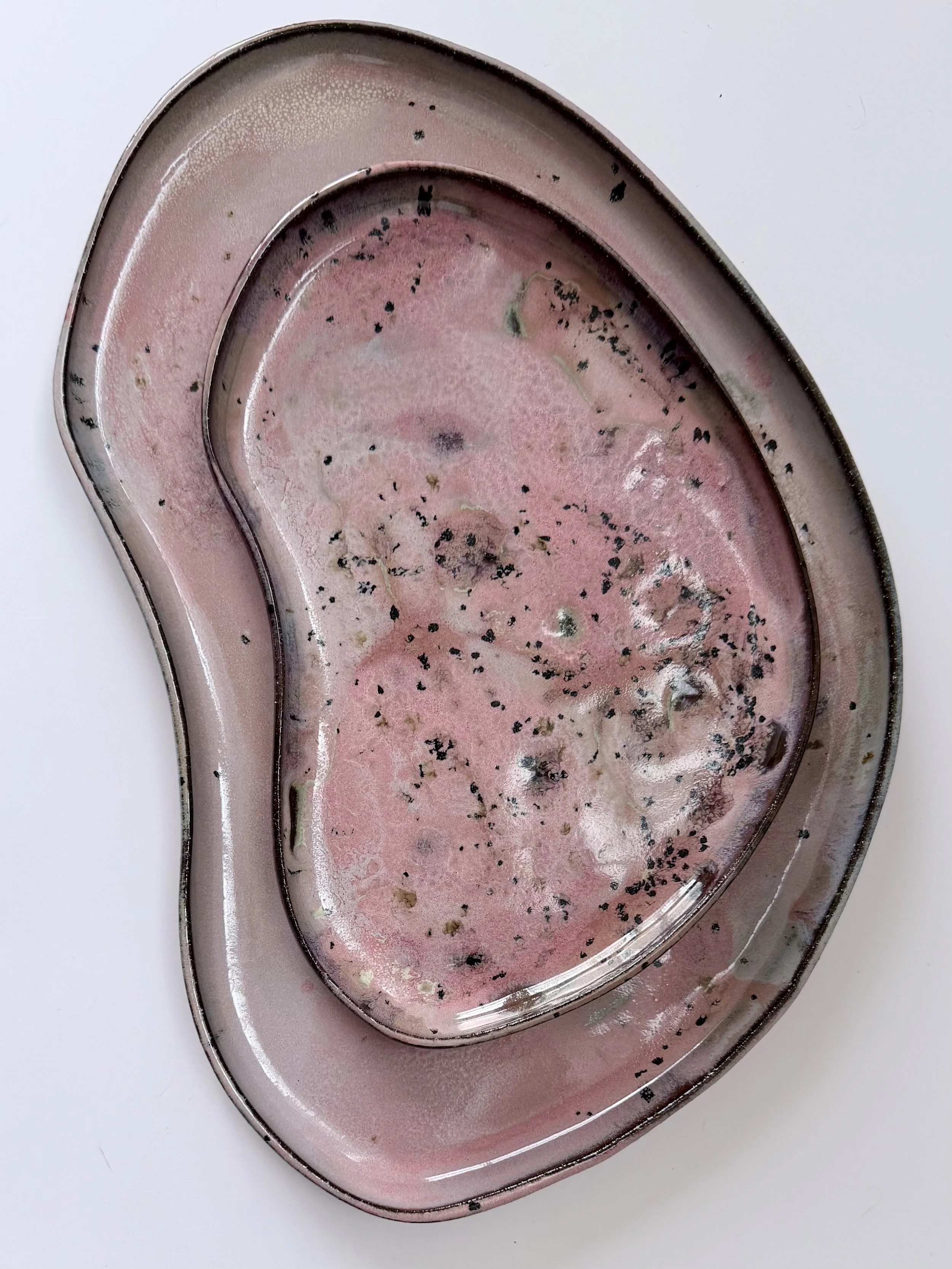 Sunset Bloom Crescent Platter