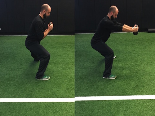 Adding the pulse on the right allows you to load up your front hip better which will allow you to be stronger with your hamstrings and glutes when pushing out of the lunge.