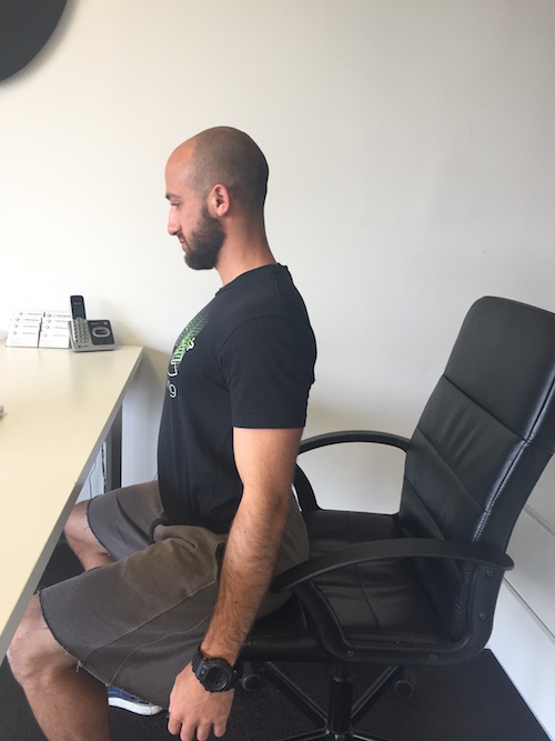 Lower back is over arched leading to tight back extensors and hip flexors