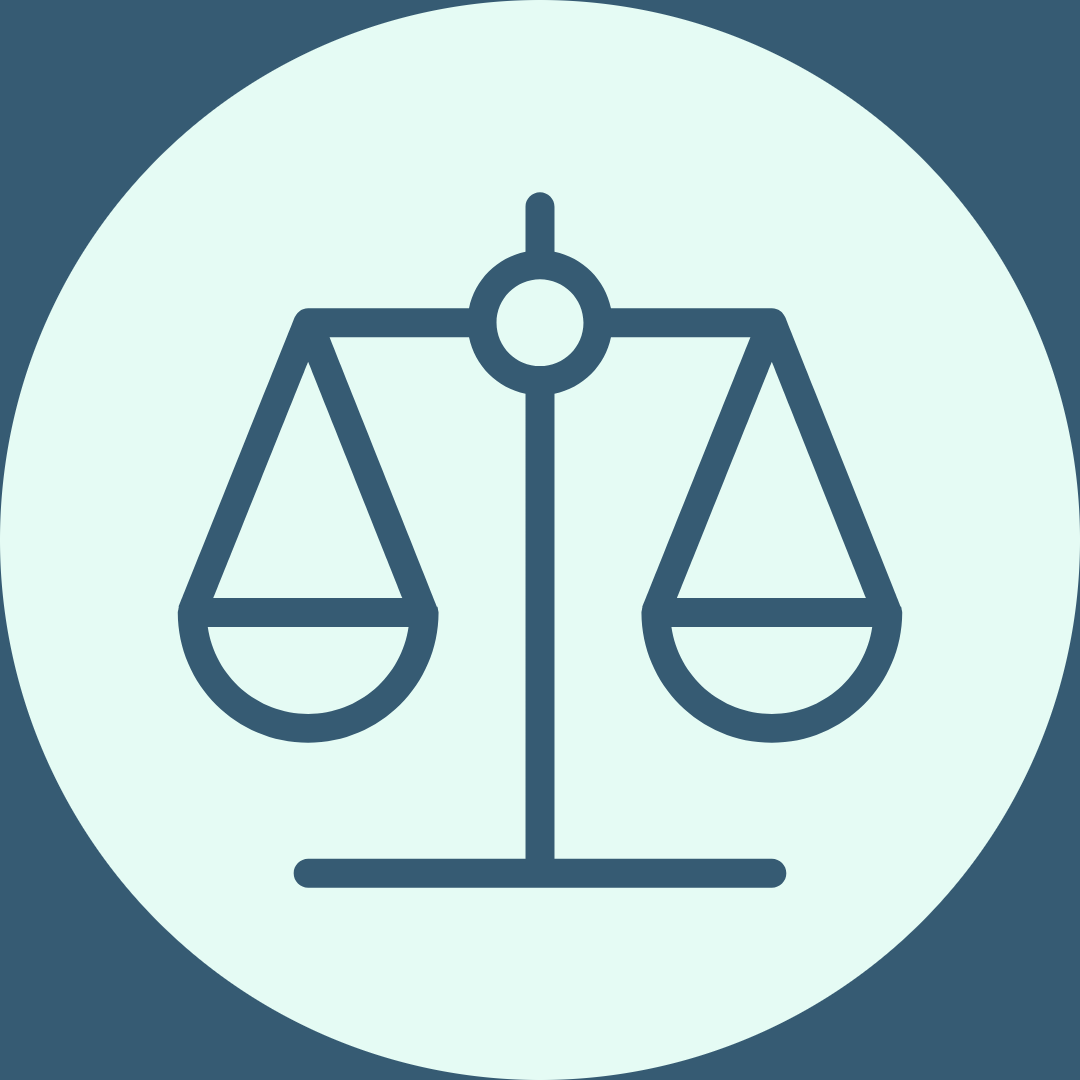 scales icon depicting regulatory services