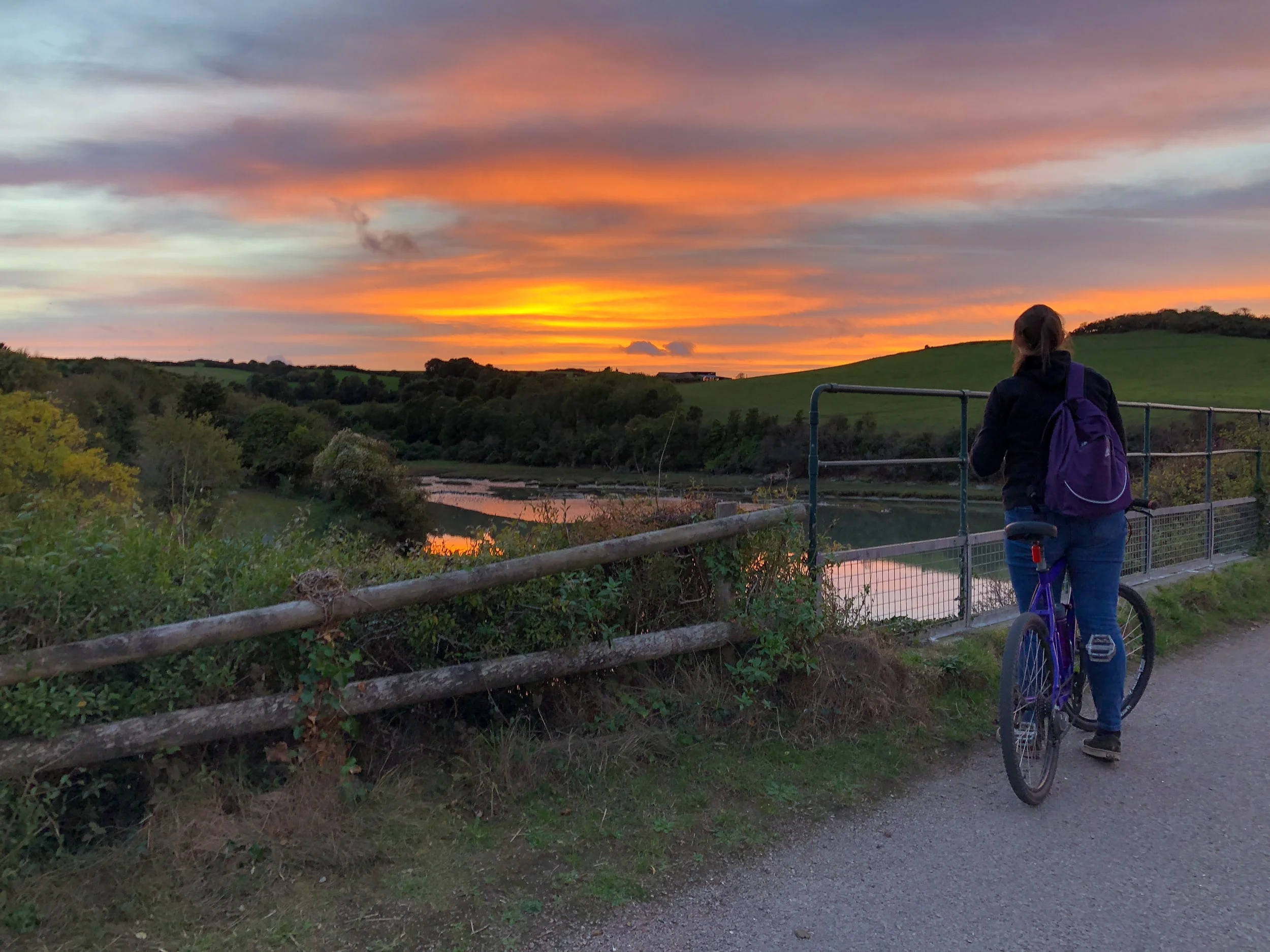 Sunset on the Camel Trail (Wadebridge to Padstow)